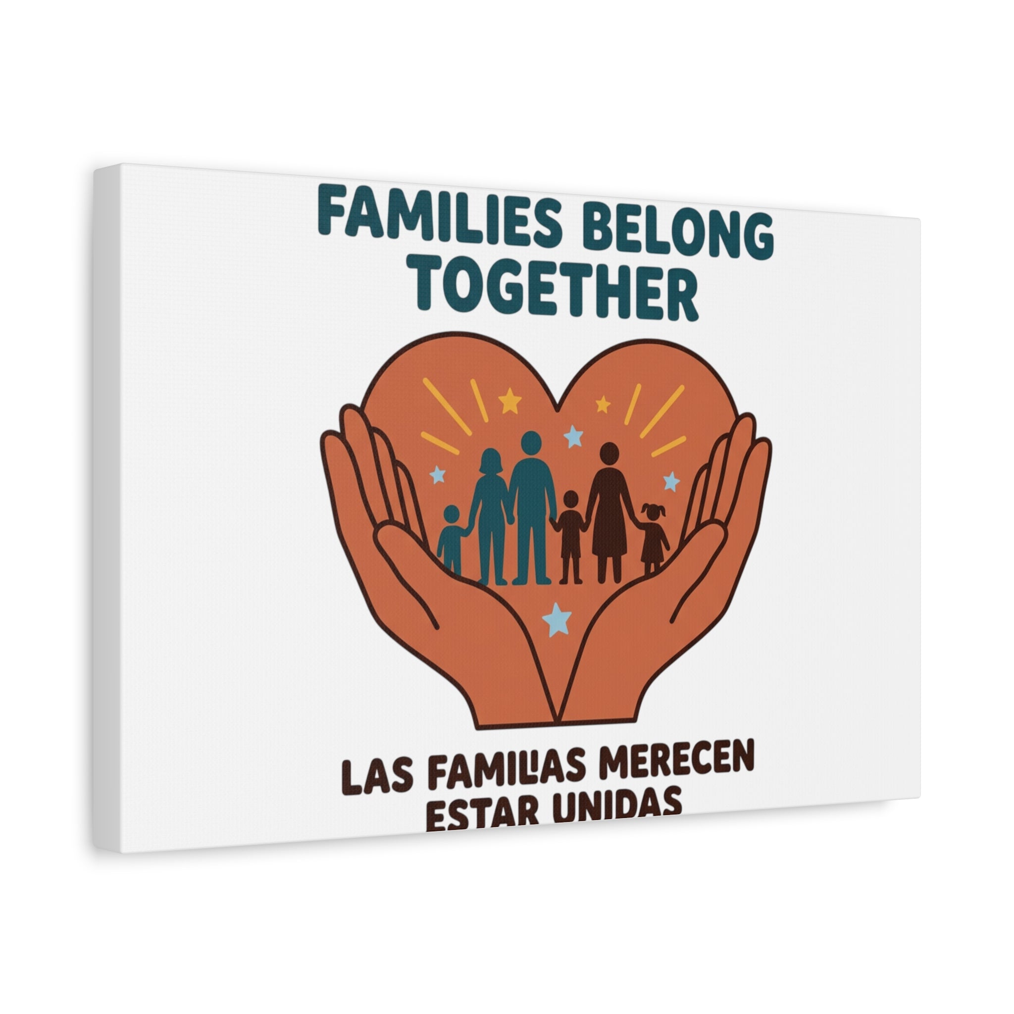 Families Belong Together Canvas | Family Unity, Bilingual Solidarity