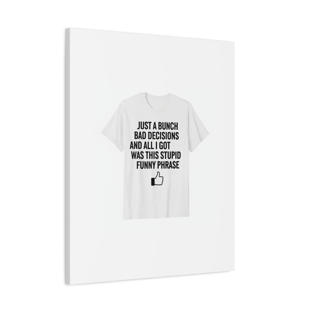 self-deprecating quote Canvas | sarcastic introvert wall art, anxiety humor
