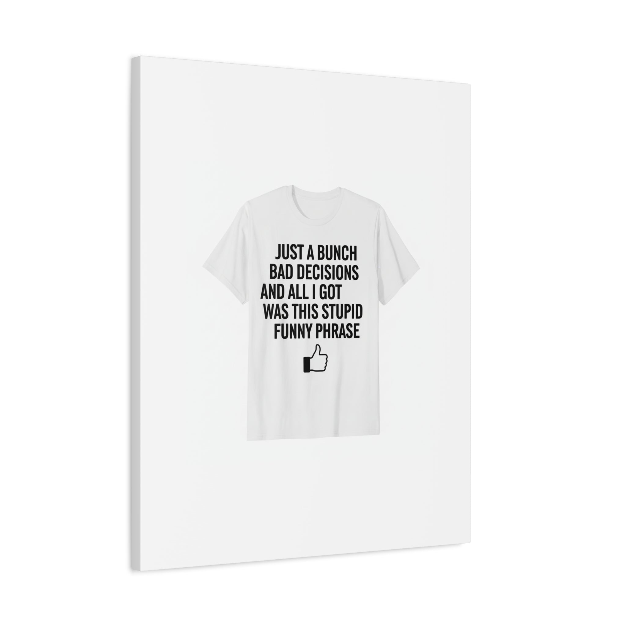 self-deprecating quote Canvas | sarcastic introvert wall art, anxiety humor