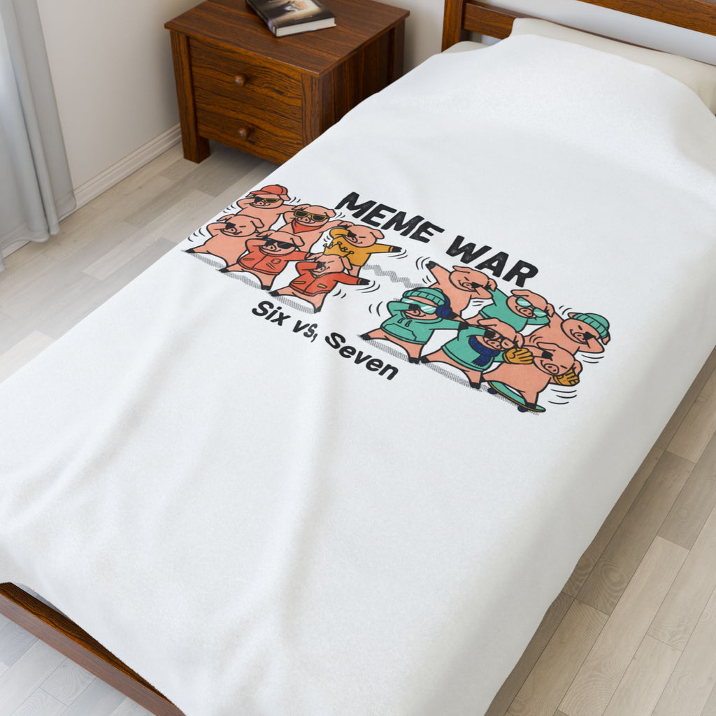 Meme War Plush Blanket | Disco Florals, Retro Paisley Throw