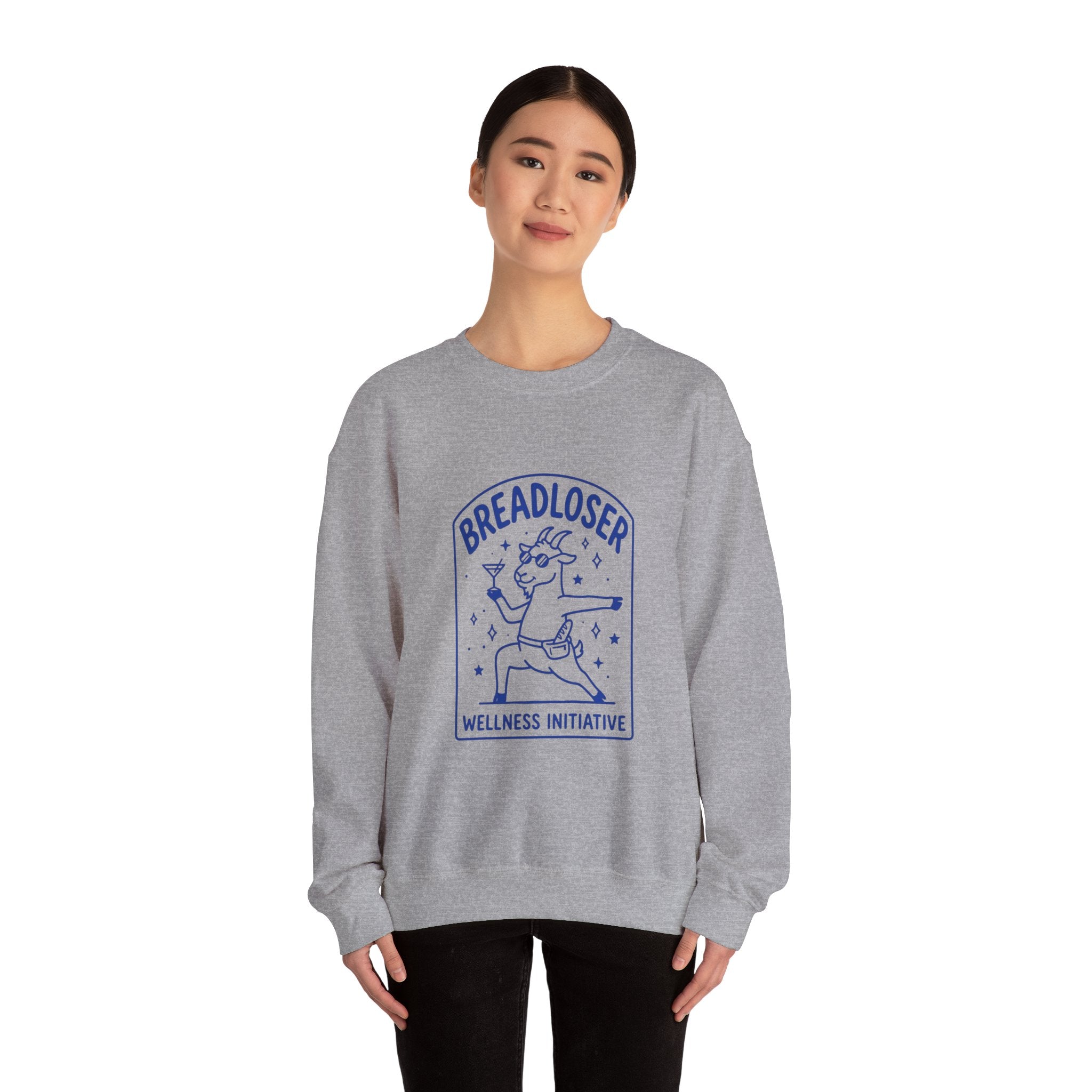 BREADLOSER doodle crewneck Sweatshirt | Primary Breadloser burnout humor