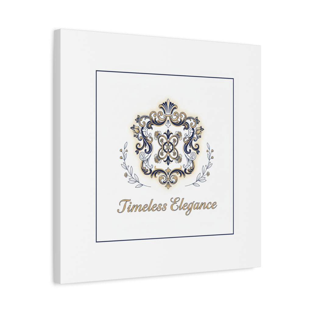 Ornate Brooch Emblem Canvas | Vintage Formalwear Accents, Baroque Print