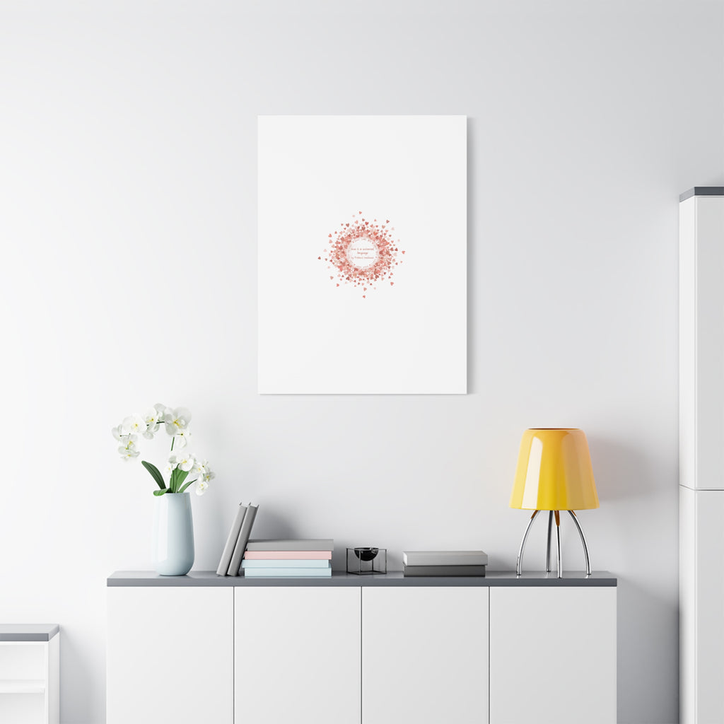Tiny Heart Confetti Canvas | Matte Stretched Wall Art