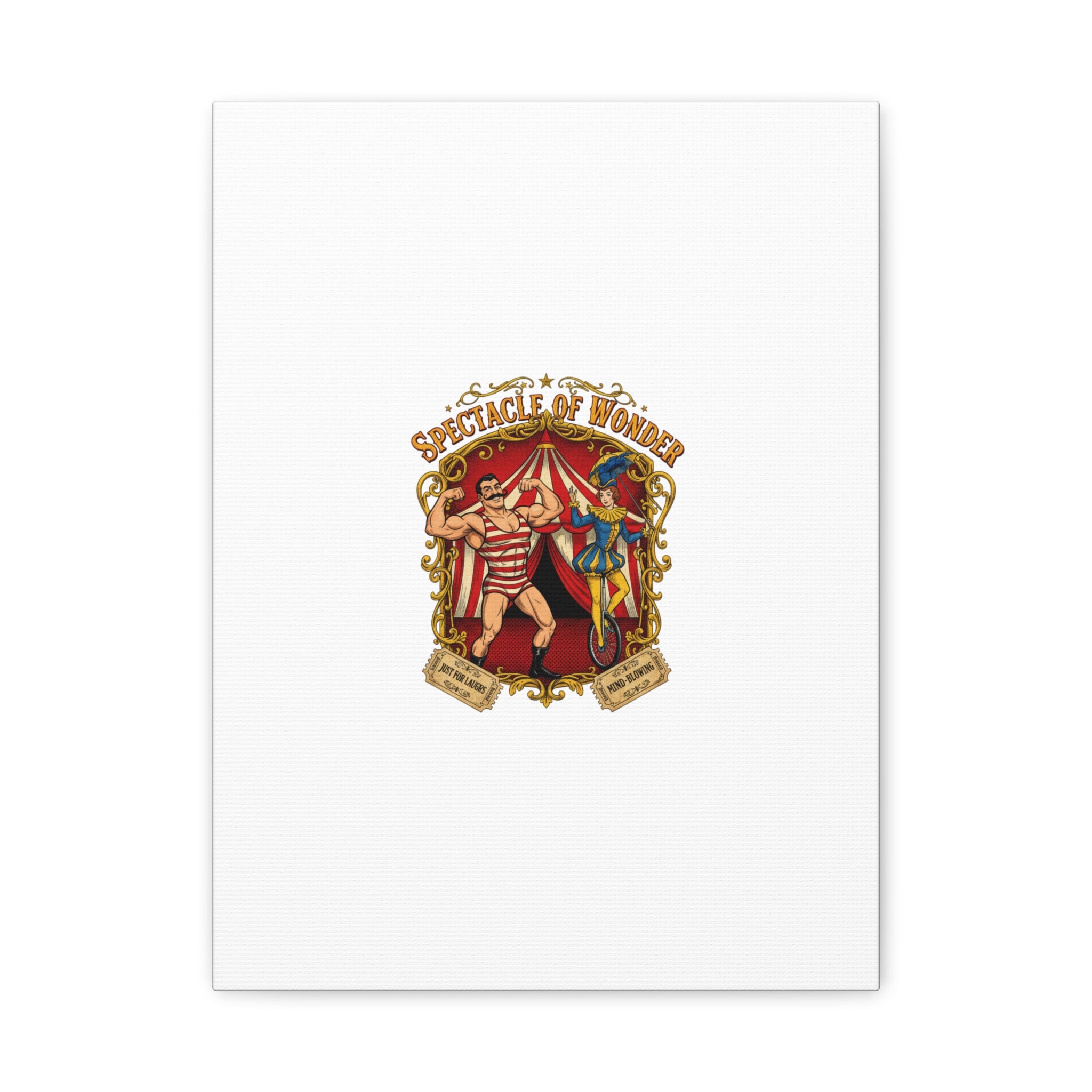 Spectacle of Wonder Circus Art Print, Canvas | Vintage Carnival Design