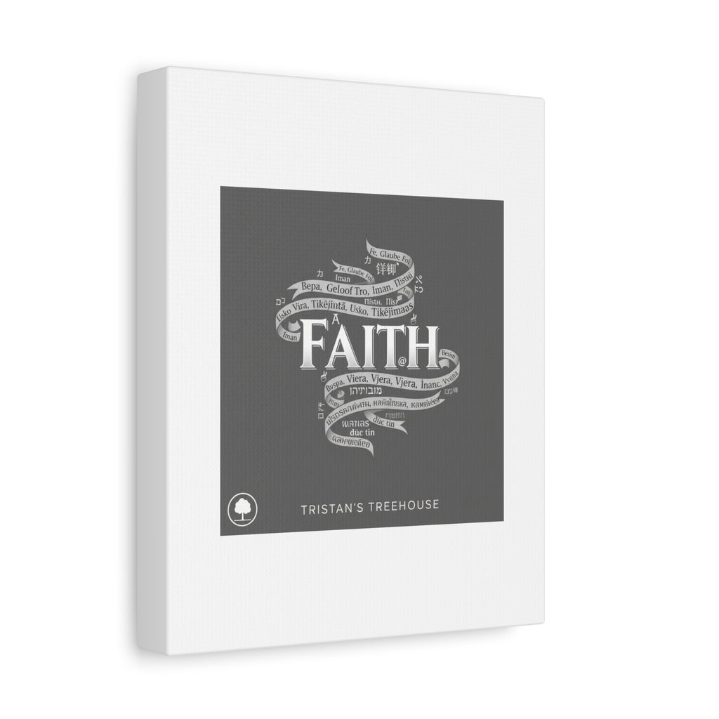 handwritten faith ribbon Canvas | sketch aesthetic, doodle design