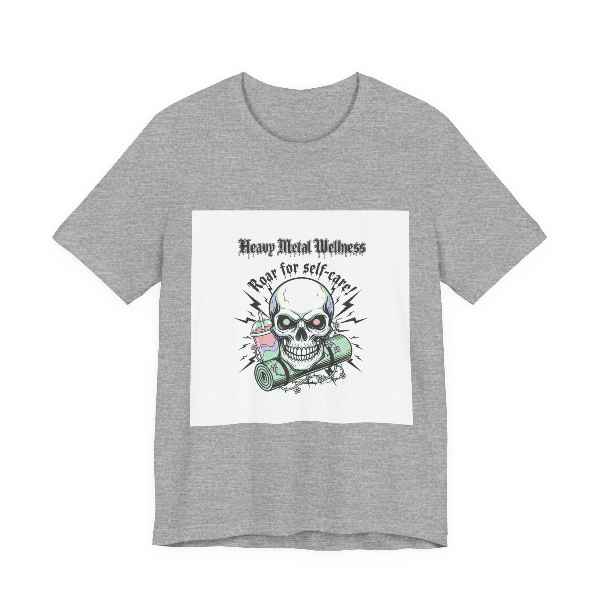 Heavy Metal Wellness Skull Tee | metal font shirt, gothic wellness quote