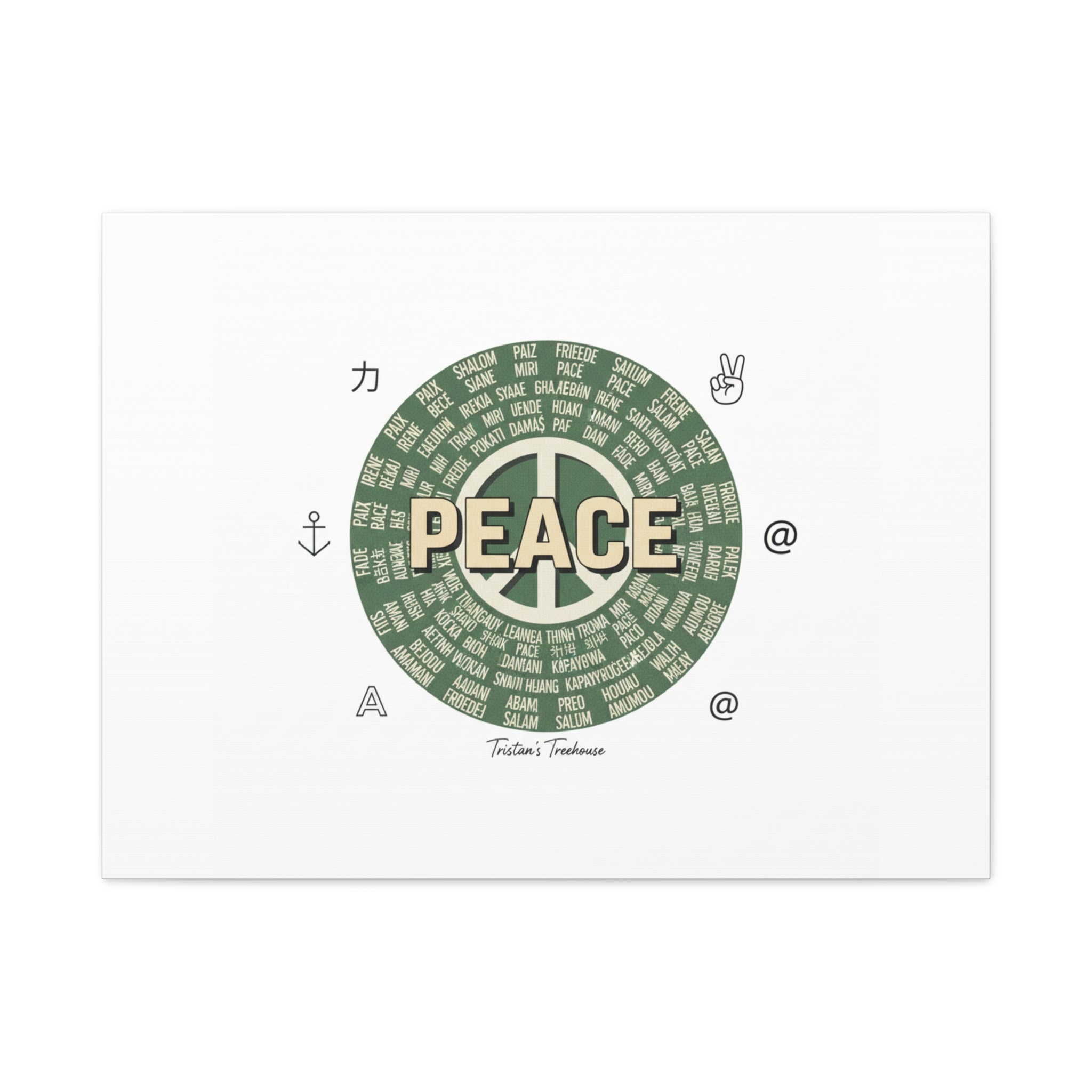 Peace doodle canvas | hand drawn sketch aesthetic, handwritten message