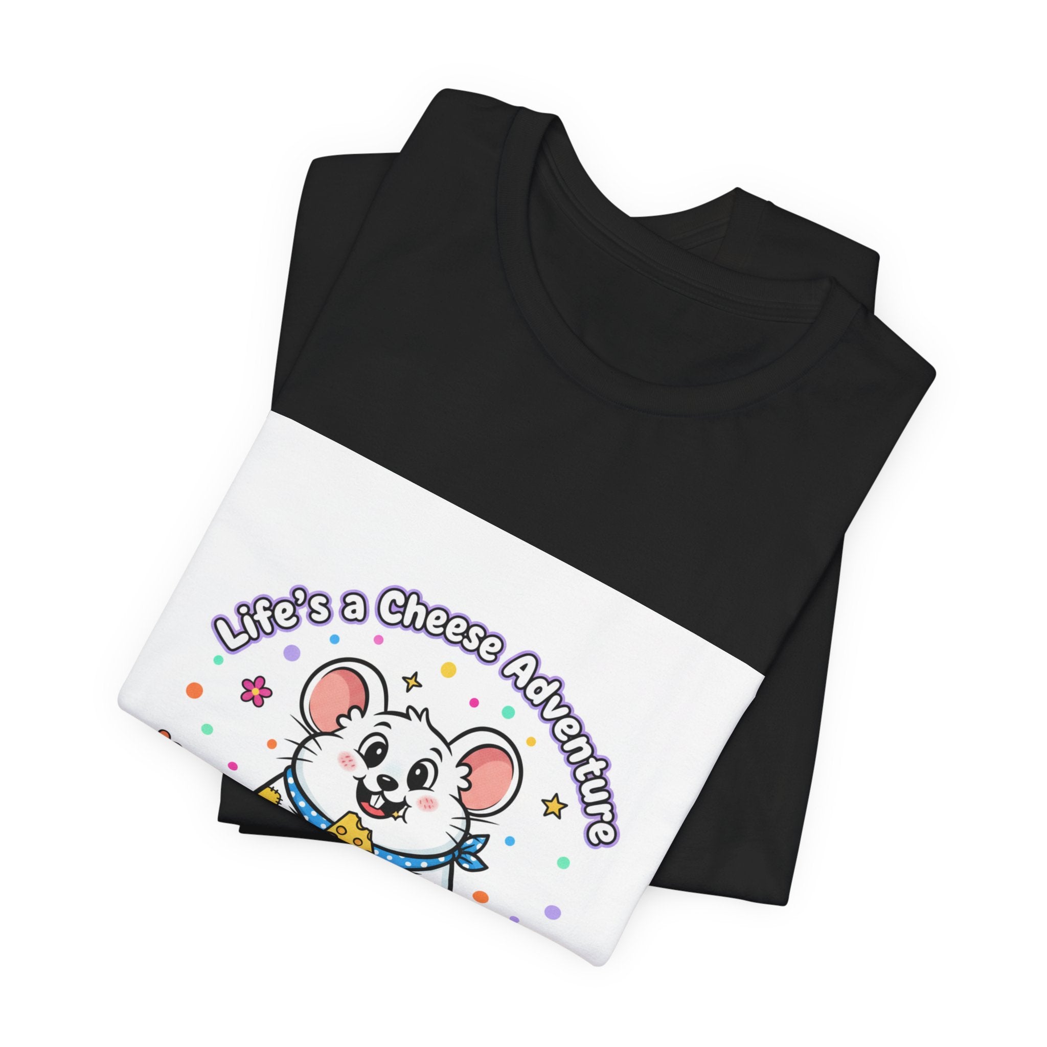 Cheese Adventure Mouse Tee | Rodent-core, quirky animal design