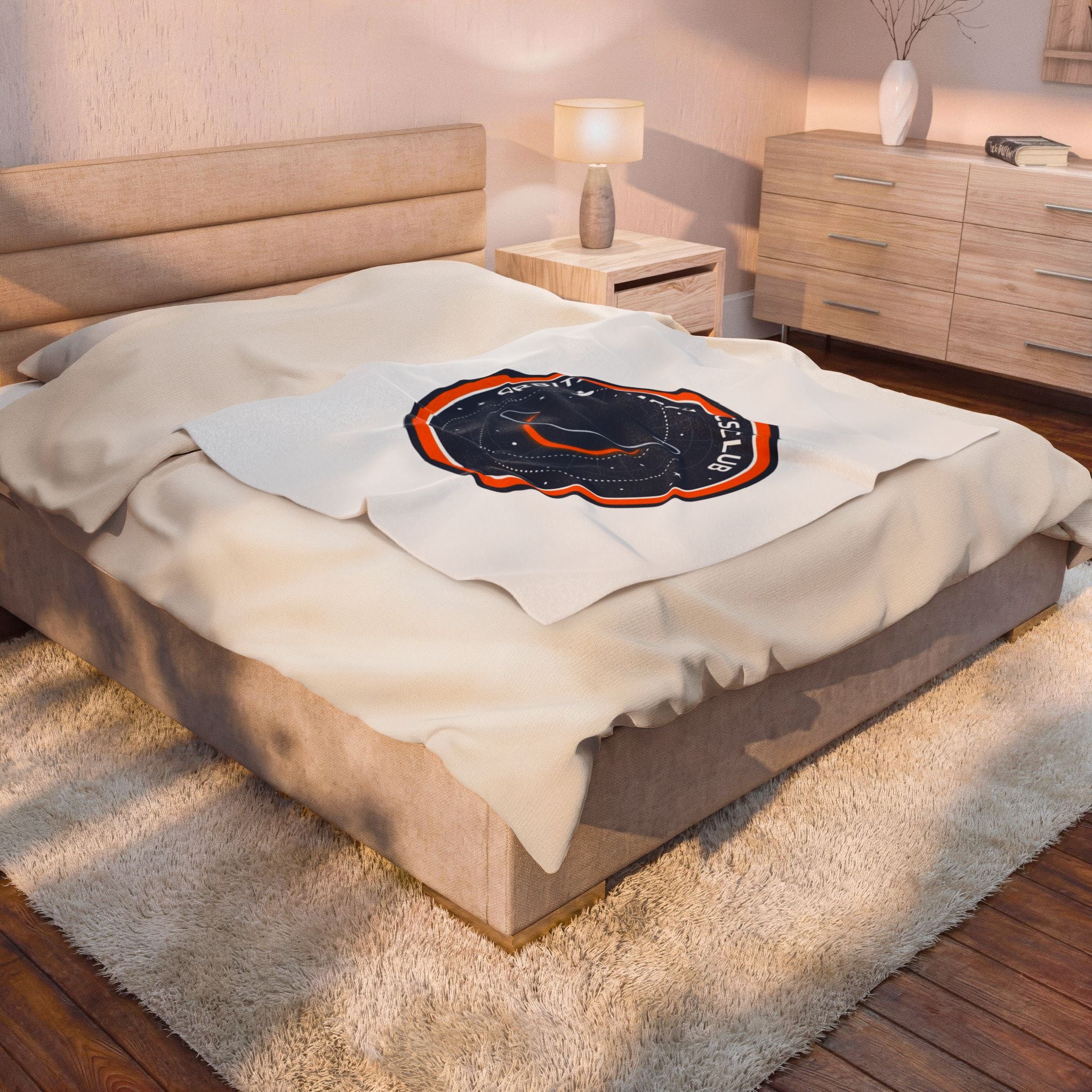 Orbital Mechanics Club Plush Blanket | space, mission patch, science nerd