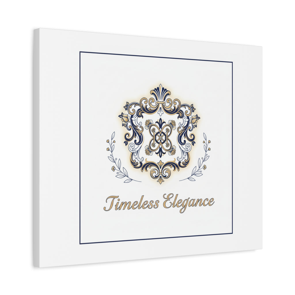 Ornate Brooch Emblem Canvas | Vintage Formalwear Accents, Baroque Print