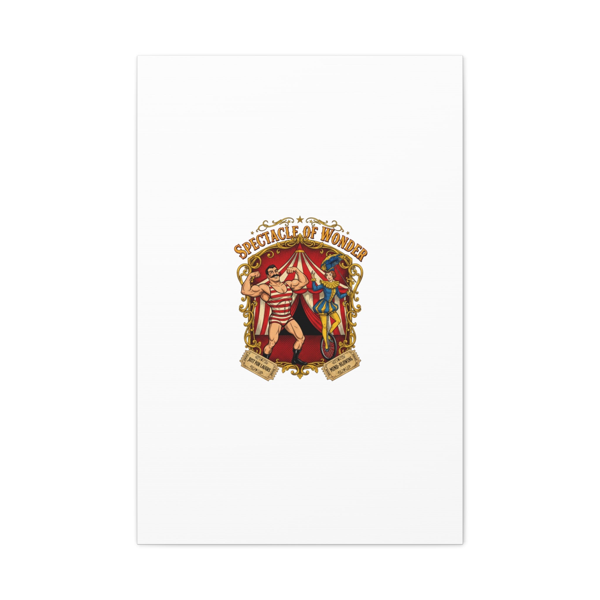Spectacle of Wonder Circus Art Print, Canvas | Vintage Carnival Design