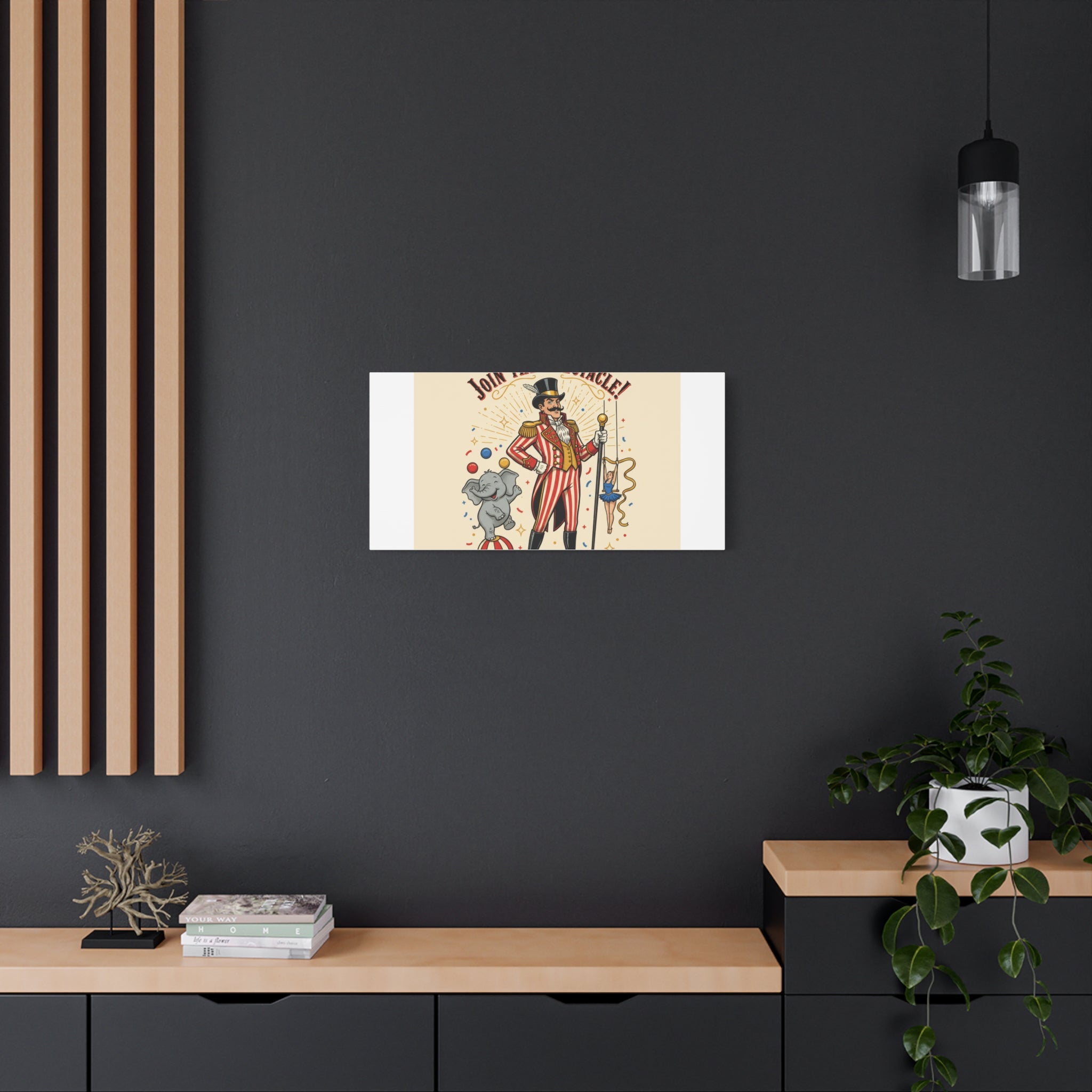 Join the Spectacle Circus Art Print | Matte Canvas, Stretched, Vintage Carnival Design