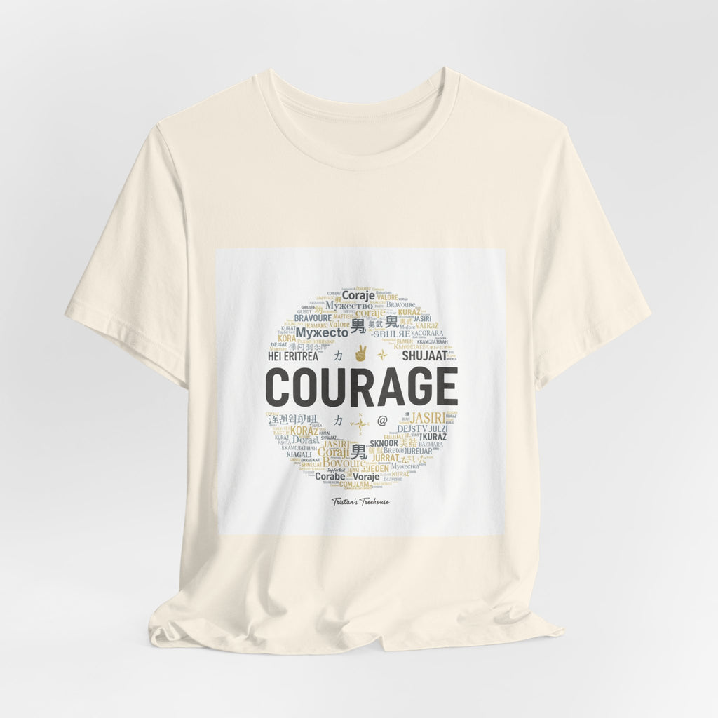 Courage Minimal Wordcloud Tee | Fresh-Start Minimalism, New Page Apparel