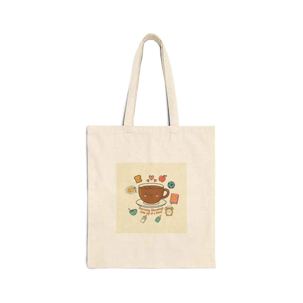 coffee & kids morning chaos Tote | Parenting Morning Humor, mom life tote