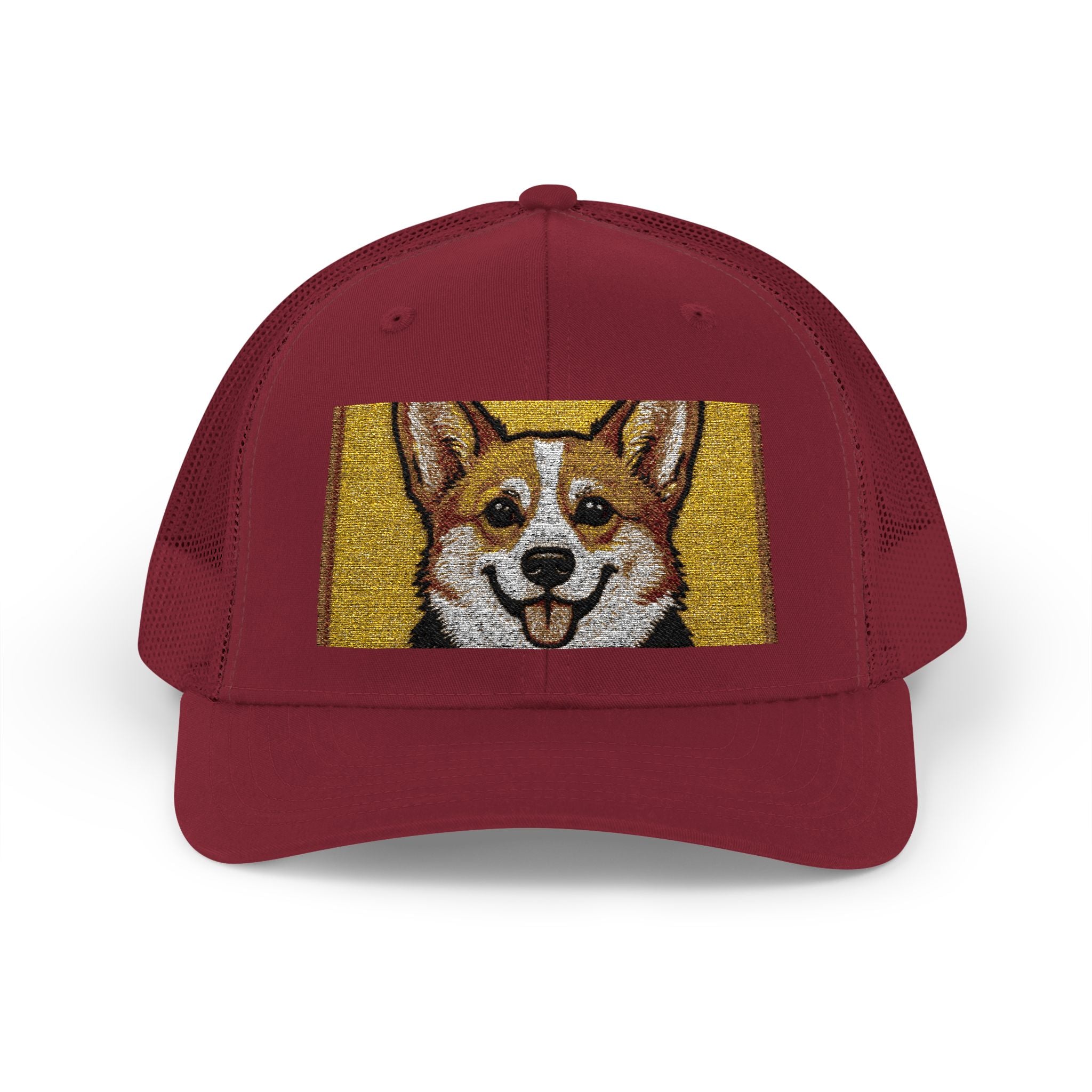 Happy Corgi Snapback Trucker Cap — "Happy Corgi Dog Happy Life"