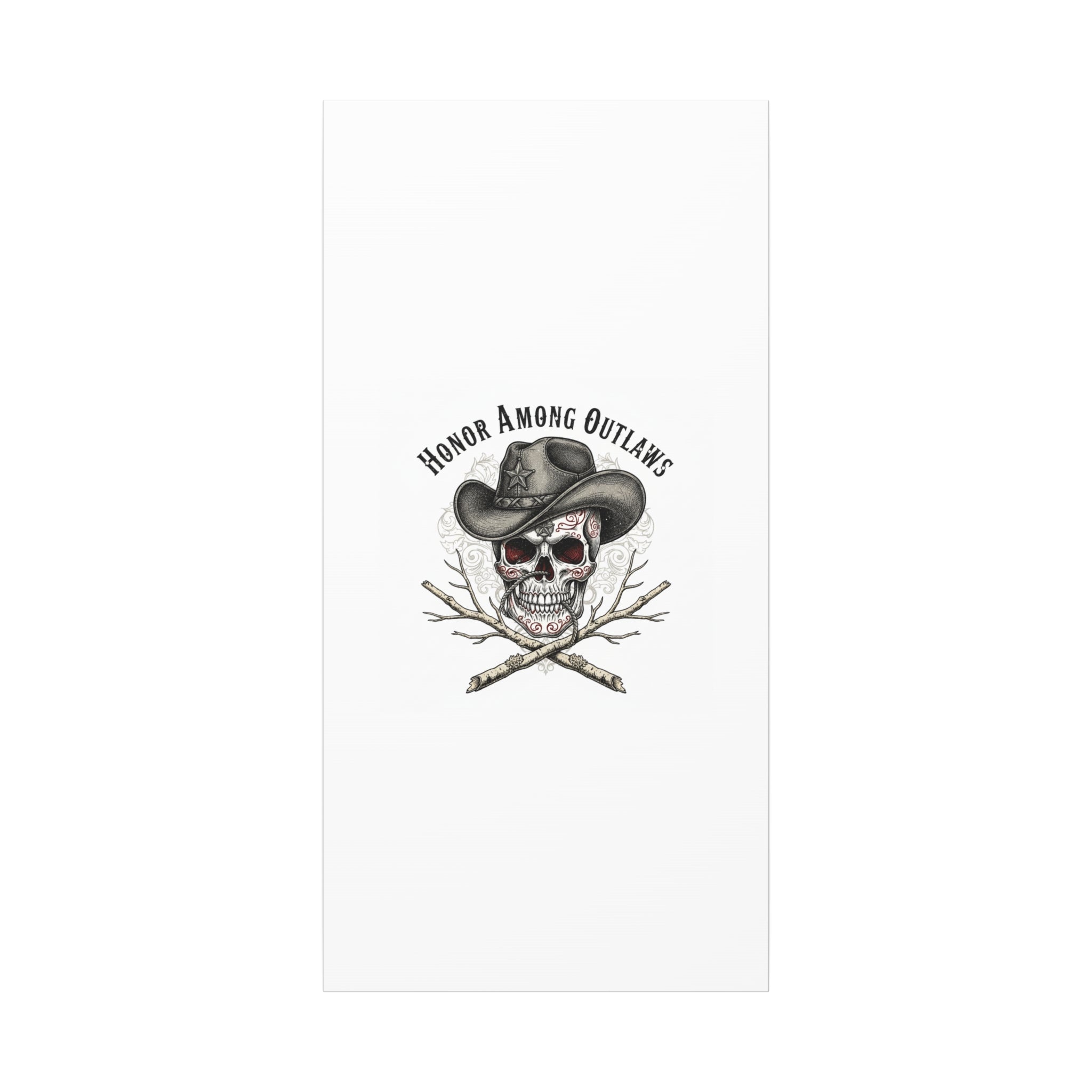 Honor Among Outlaws Canvas | Western Skull Art, Gothic Americana Desert Noir