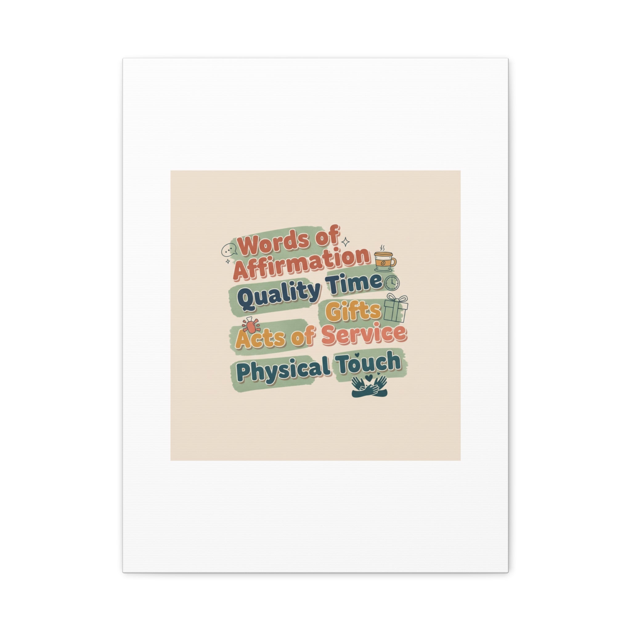 Love Languages List Matte Canvas Wall Art | love language meme, relationship humor