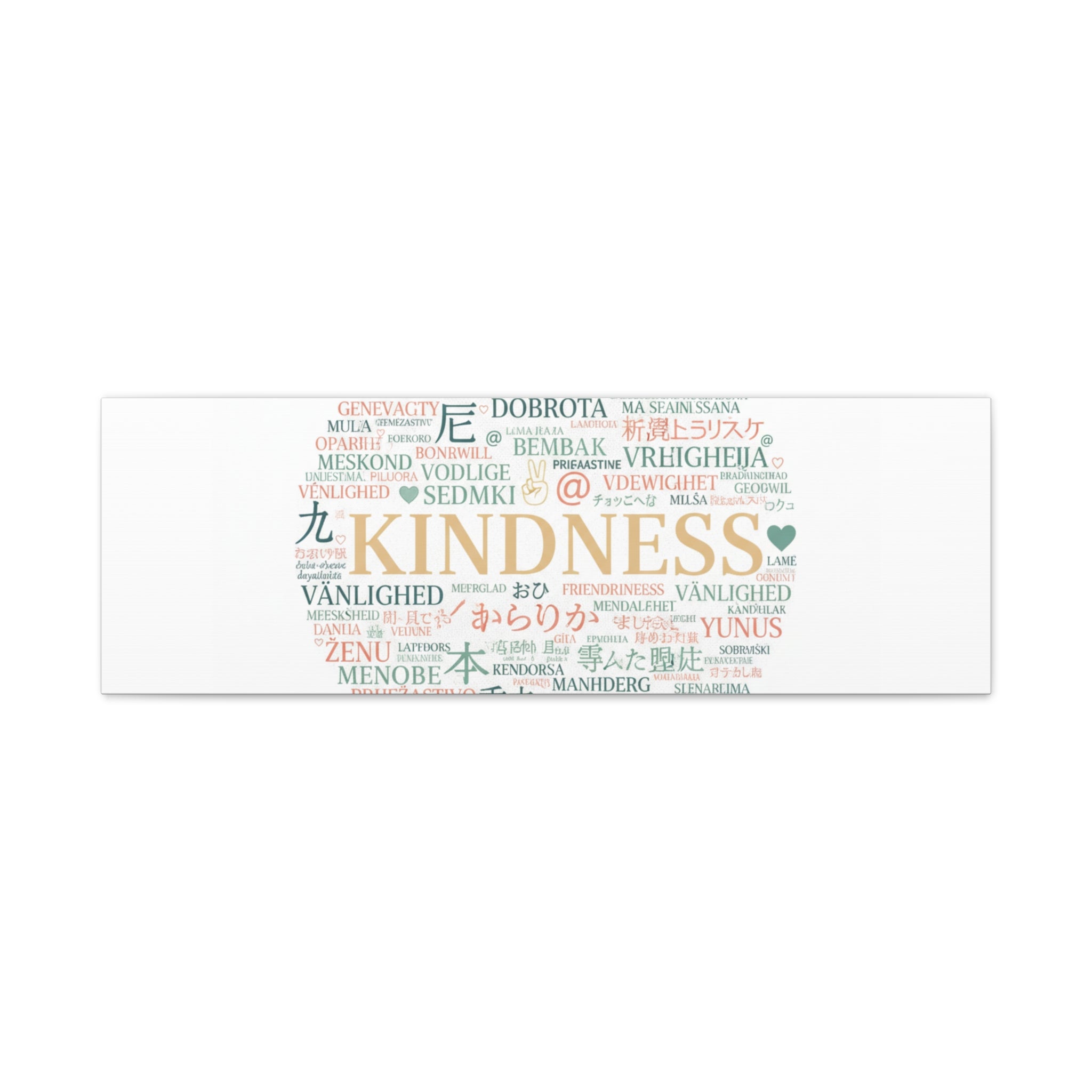 Kindness Word Cloud Canvas | Fresh Start Minimalist Wall Art