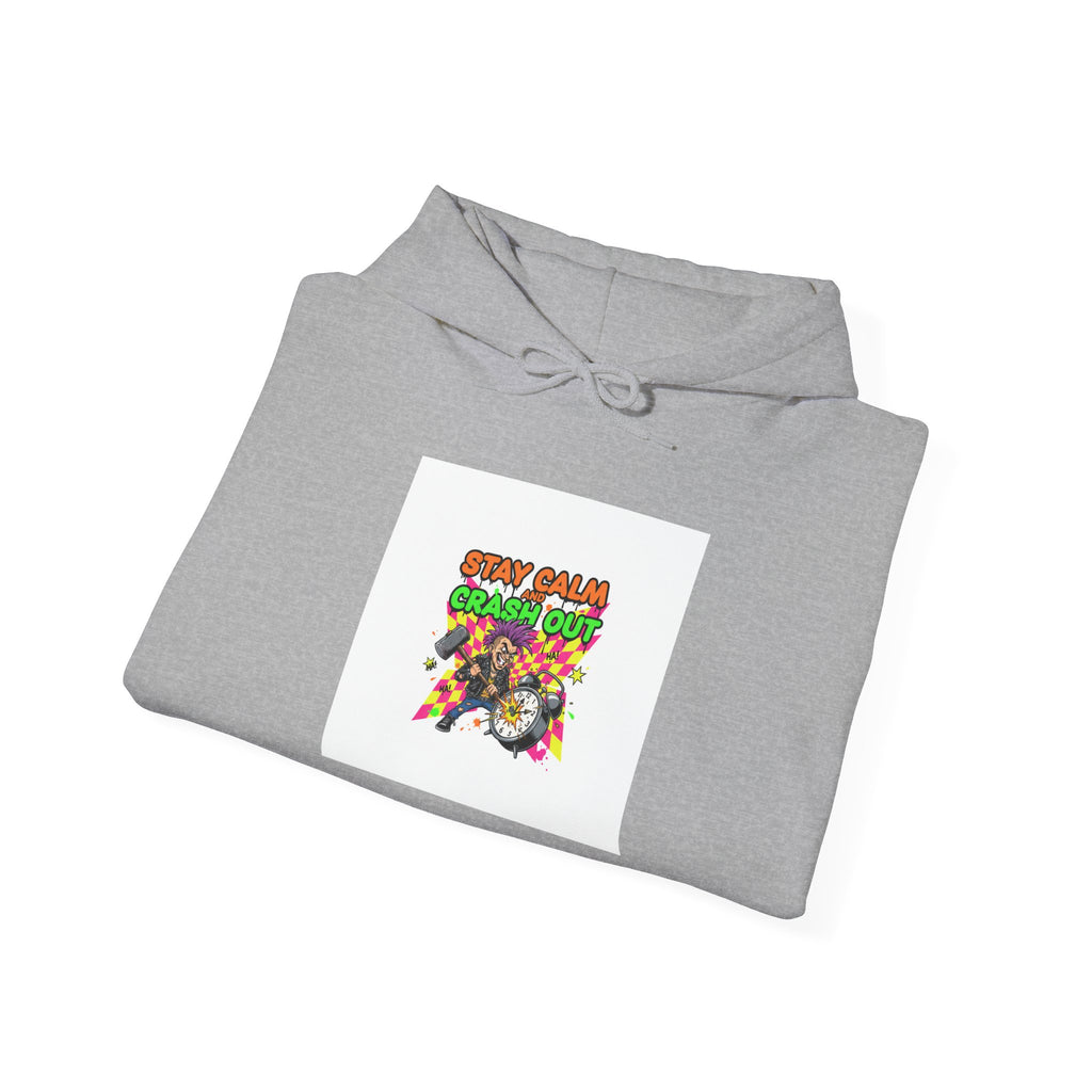 Crash Out Meltdown hoodie | neon warning streetwear, graffiti skate vibe