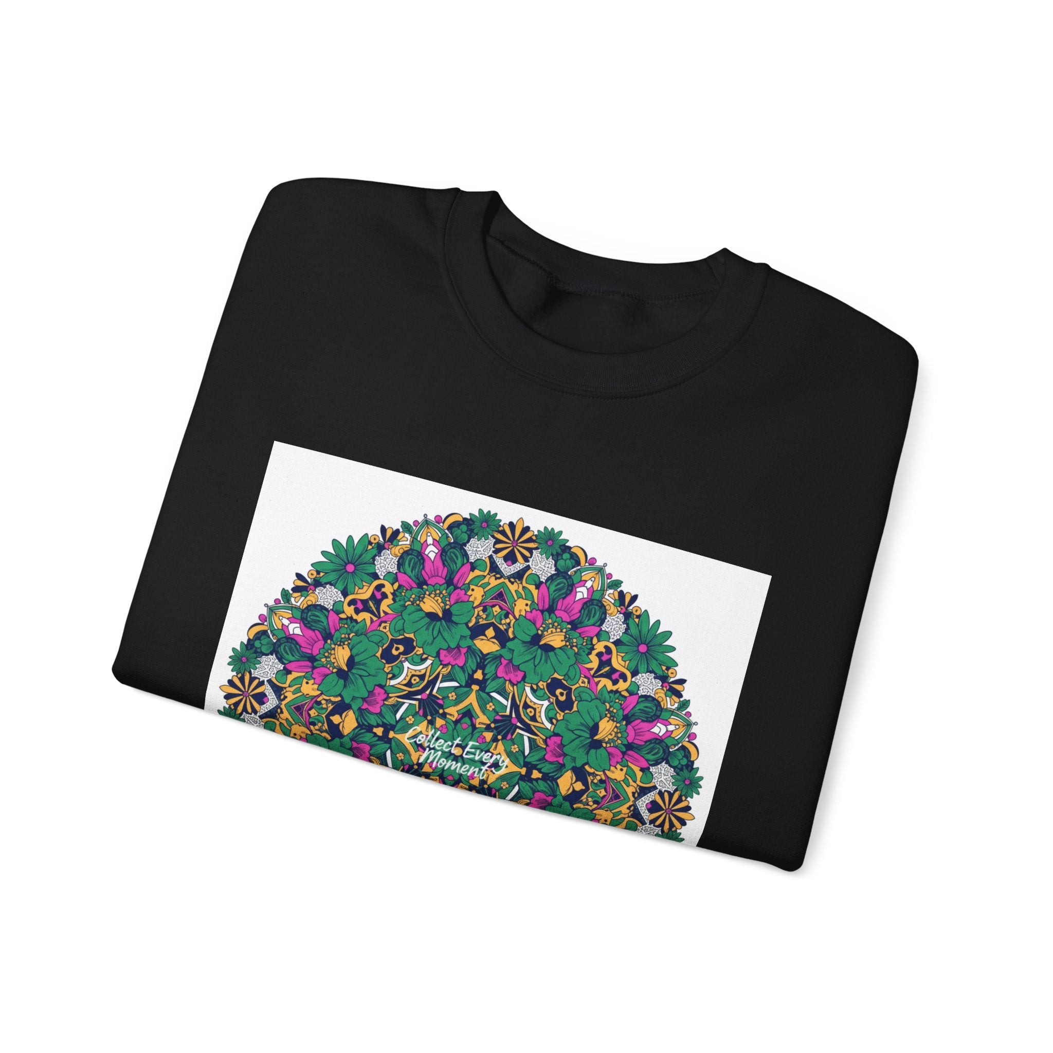 Psychedelic Botanical Mandala Crewneck | Festival Art Sweatshirt
