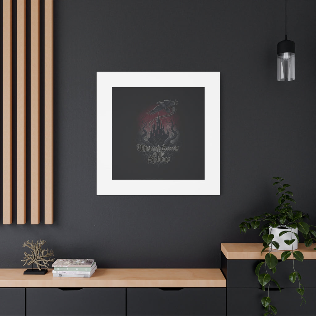 Whispered Secrets of the Shadows Castle Wall Art, Matte Canvas | Gothic Medieval Decor