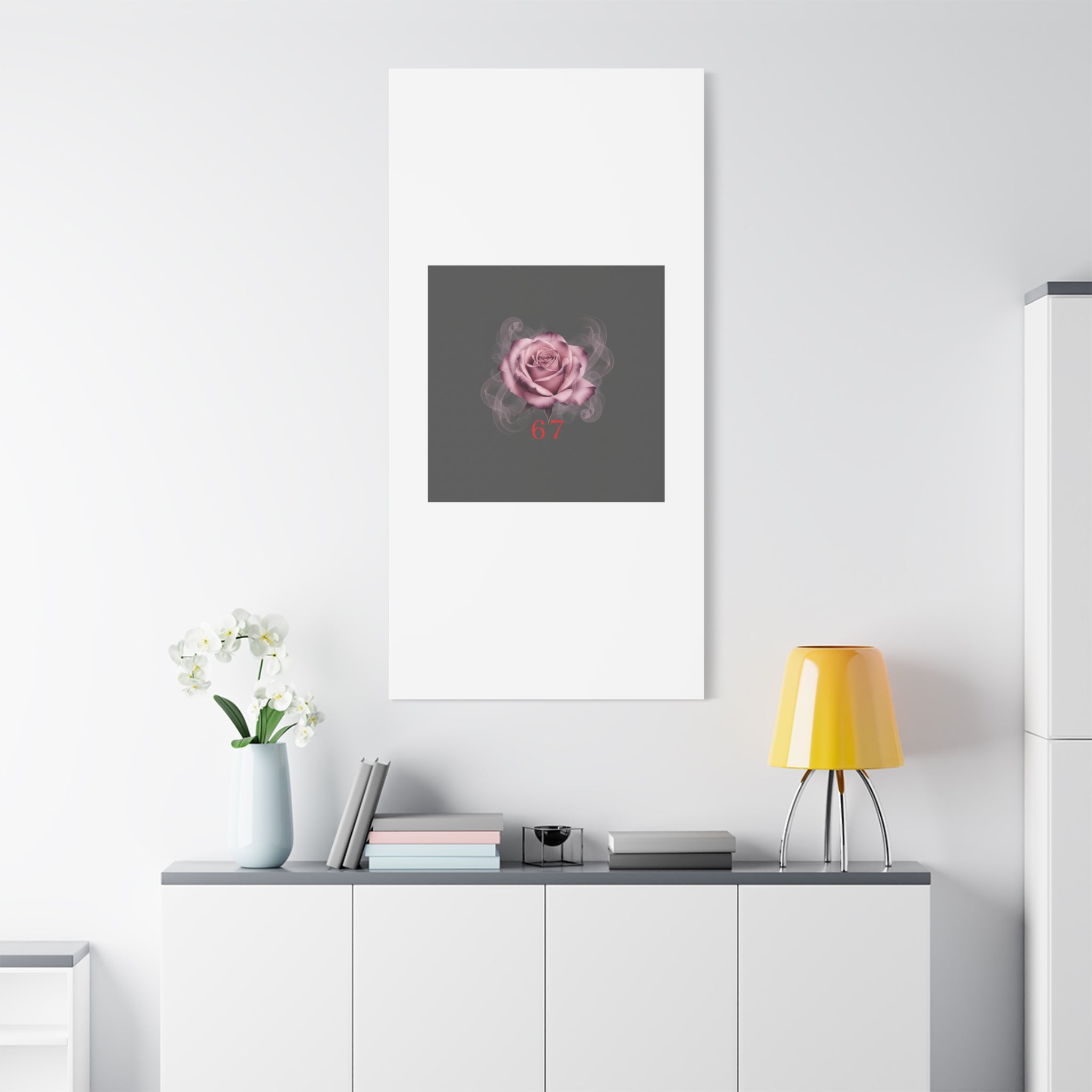 6 7 Valentine's Canvas | Viral Gothic Rose Wall Art | 6 7 Meaning Dark Romance