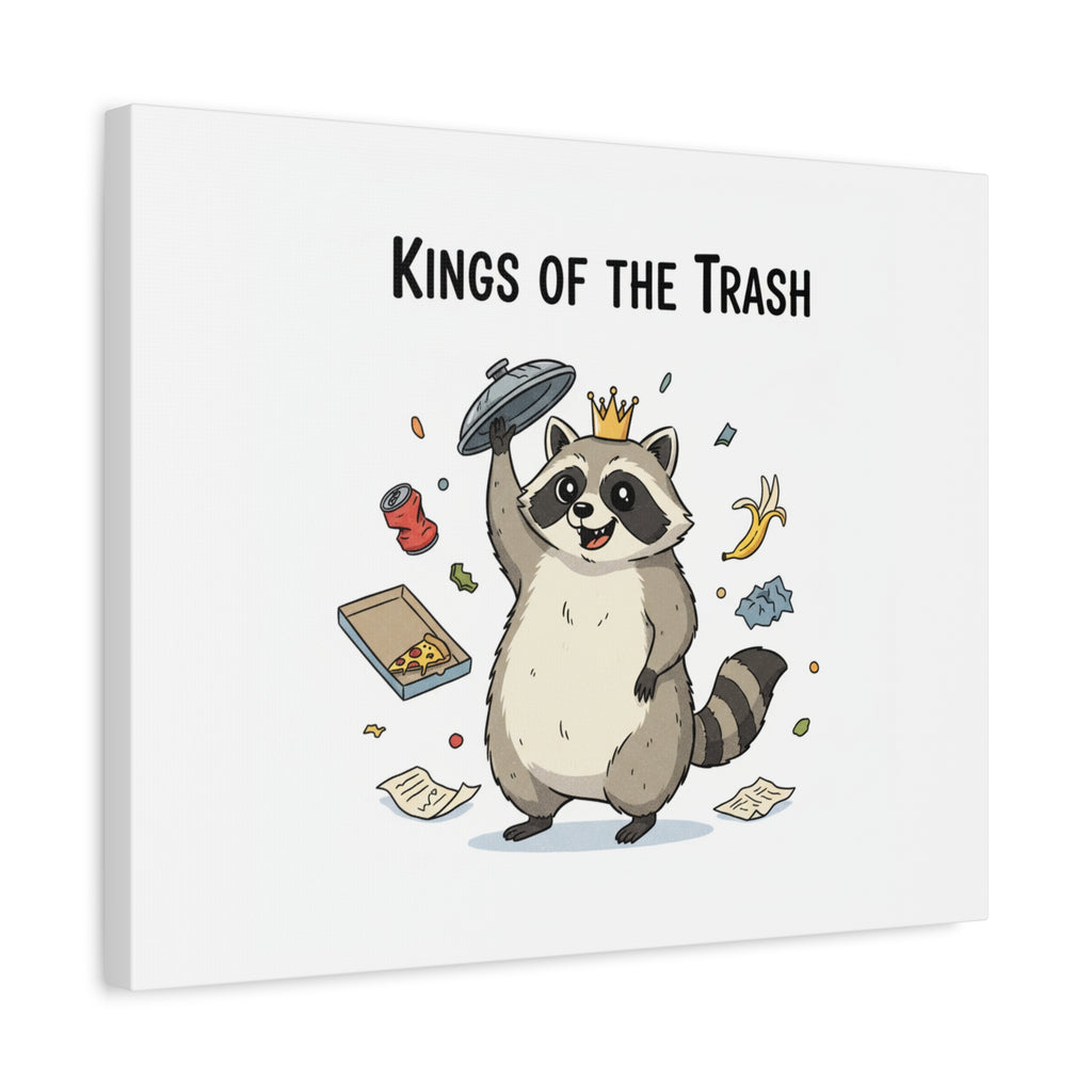 Kings of the Trash Canvas, Raccoon Doodle | Trash Panda, Goofy Critter Art