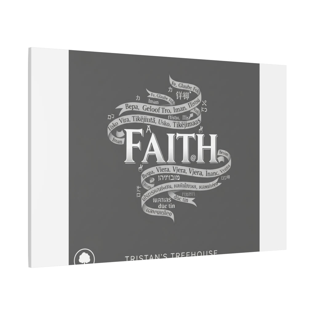 handwritten faith ribbon Canvas | sketch aesthetic, doodle design