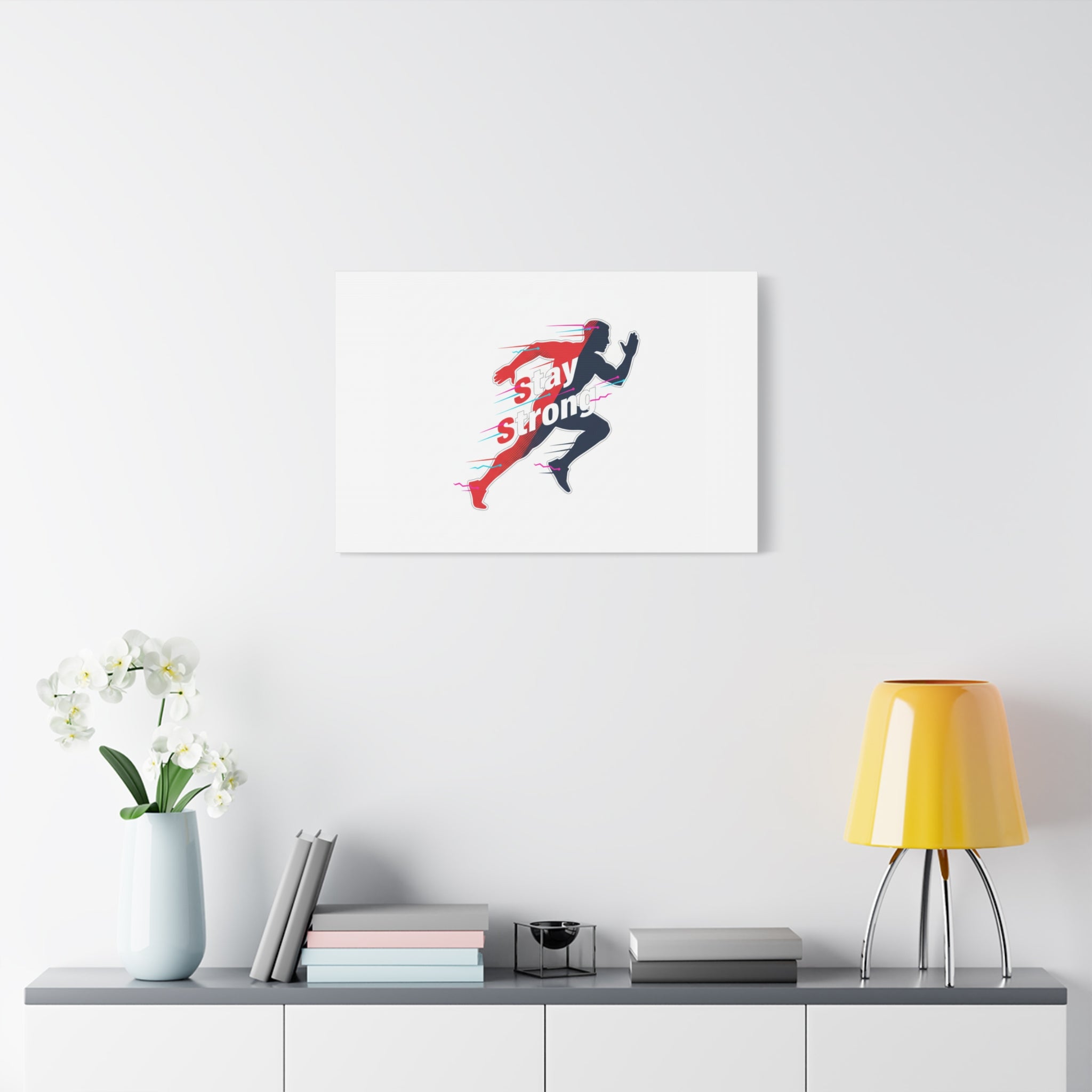 Stay Strong Runner Canvas | Fitness Motivation, Gym Wall Art