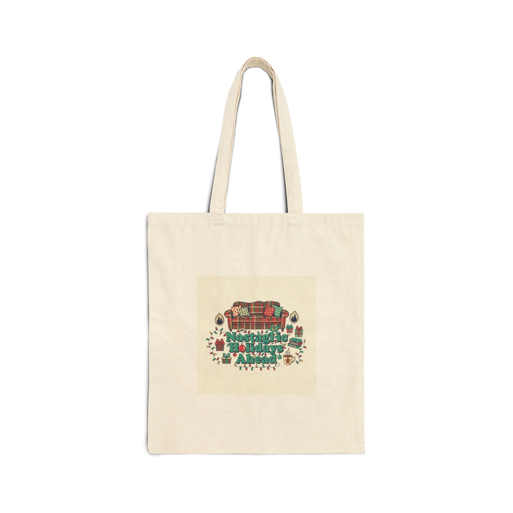 Retro Christmas Collage Tote | vintage holiday print, colorful holiday poster
