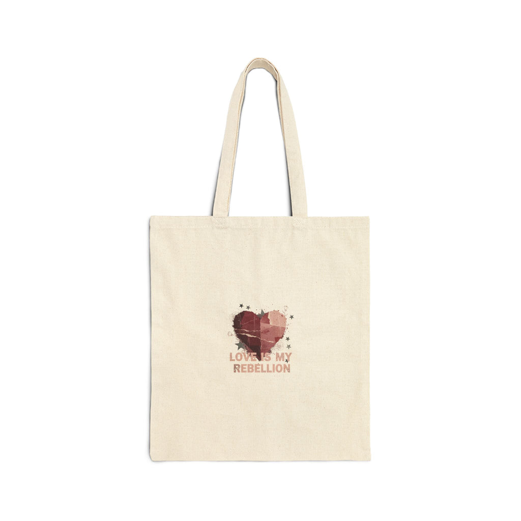 Distressed Heart Collage Tote | Soft Grunge Hearts, punk heart design