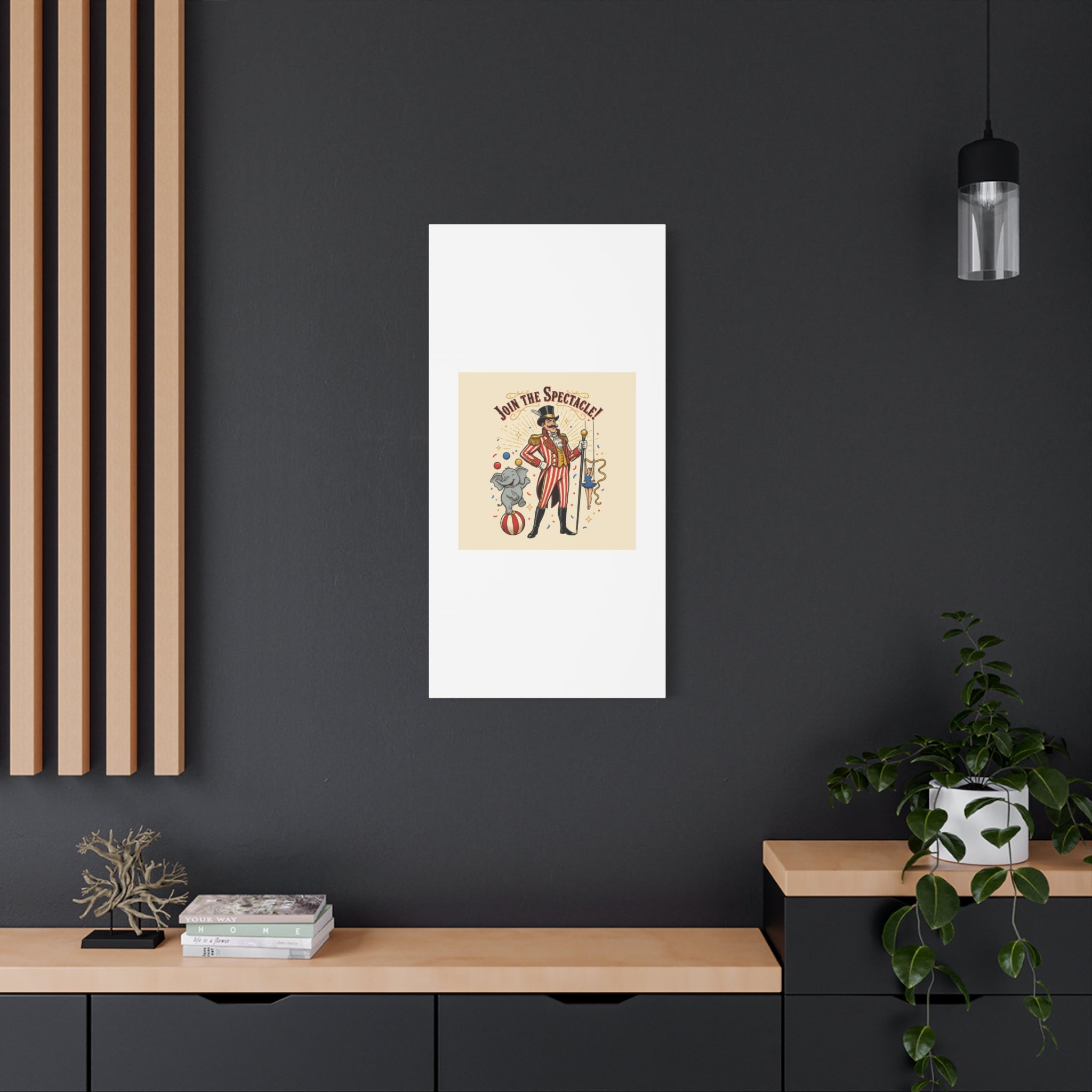 Join the Spectacle Circus Art Print | Matte Canvas, Stretched, Vintage Carnival Design