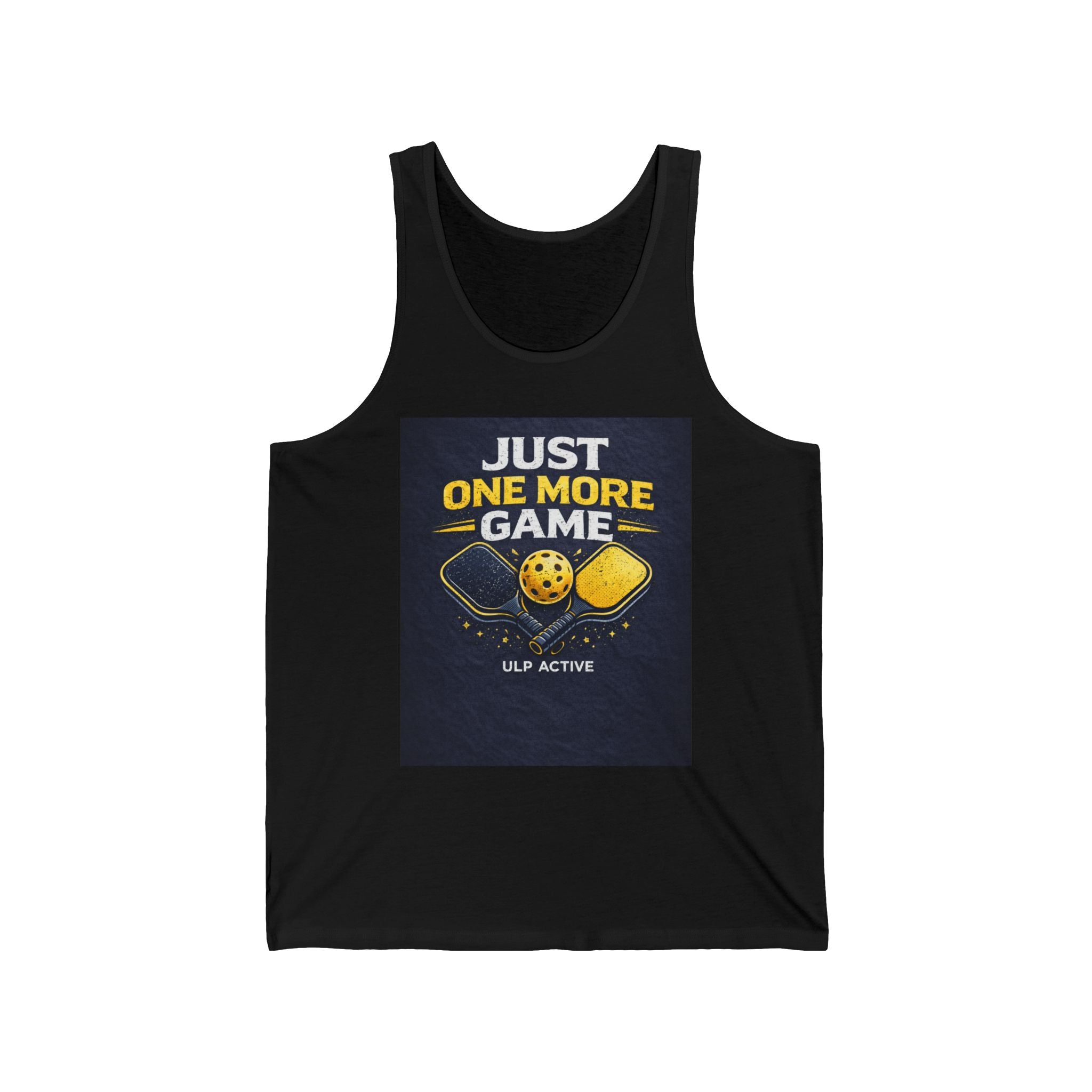 Pickleball Tank Top - "Just One More Game" Athletic Court Graphic