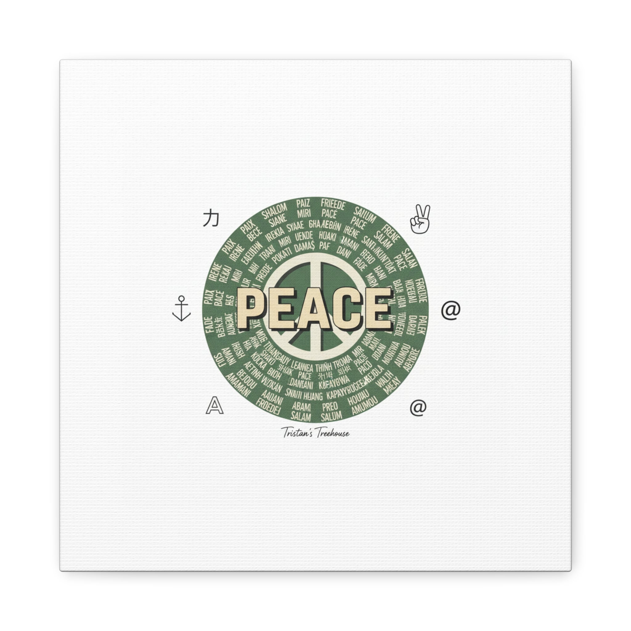 Peace doodle canvas | hand drawn sketch aesthetic, handwritten message