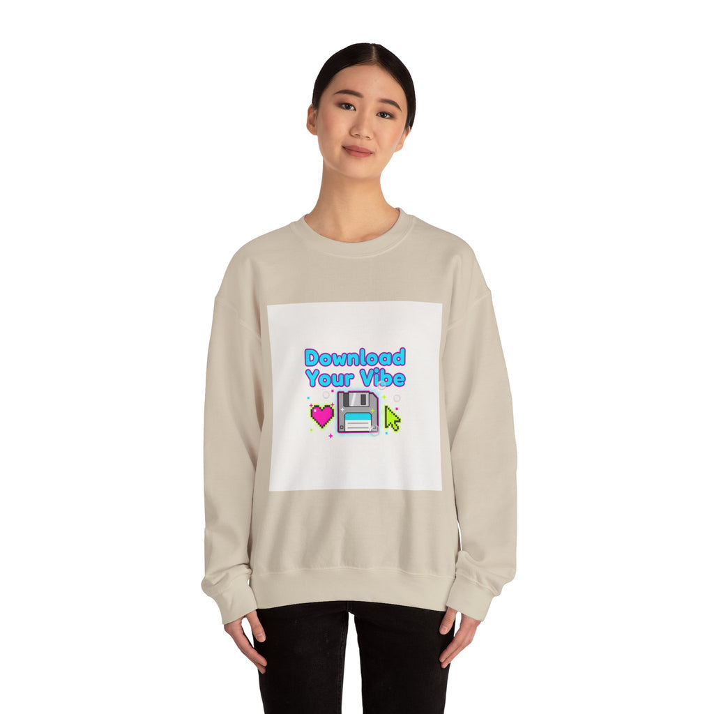 Download Your Vibe Sweatshirt | Y2K retro tech, pixel floppy art