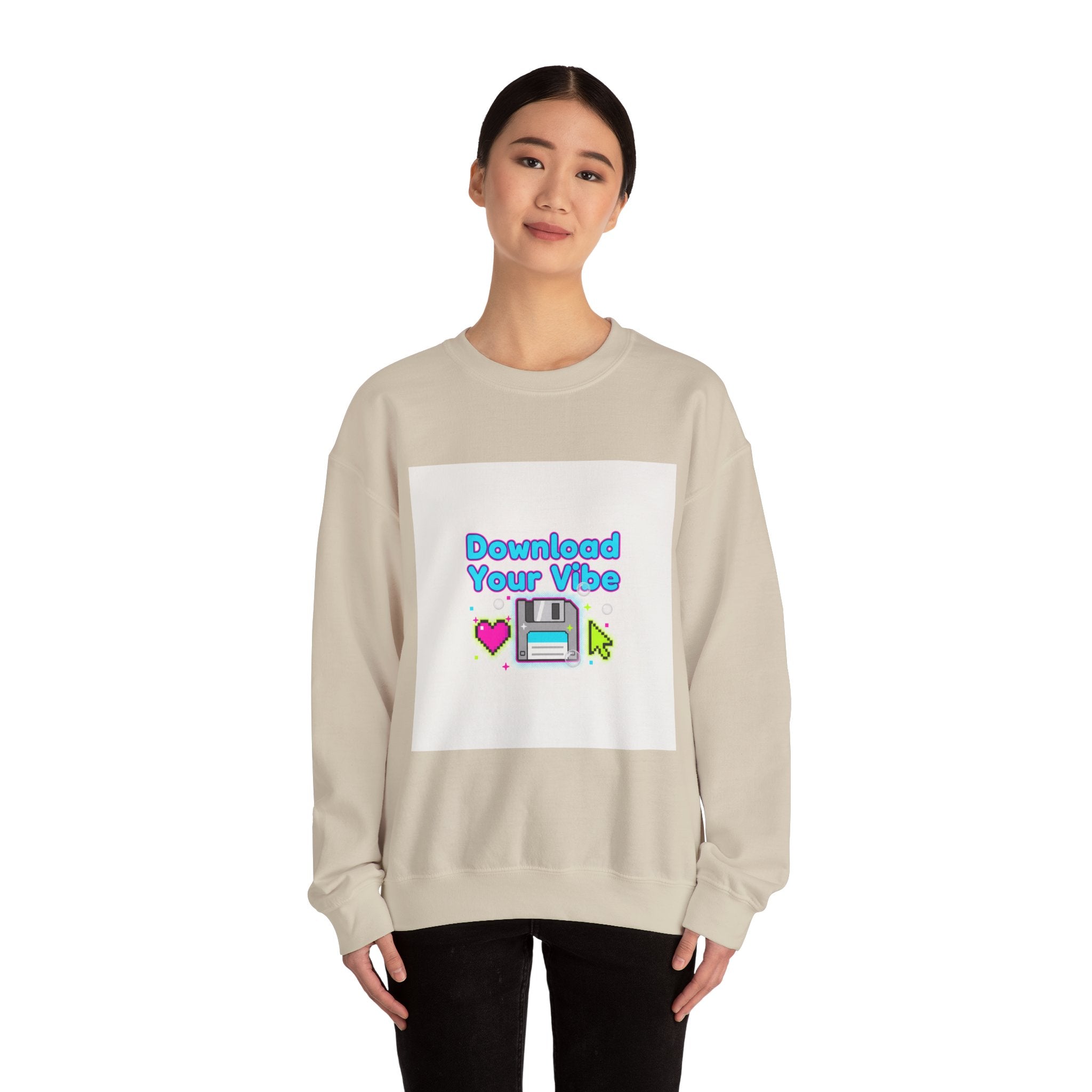 Download Your Vibe Sweatshirt | Y2K retro tech, pixel floppy art