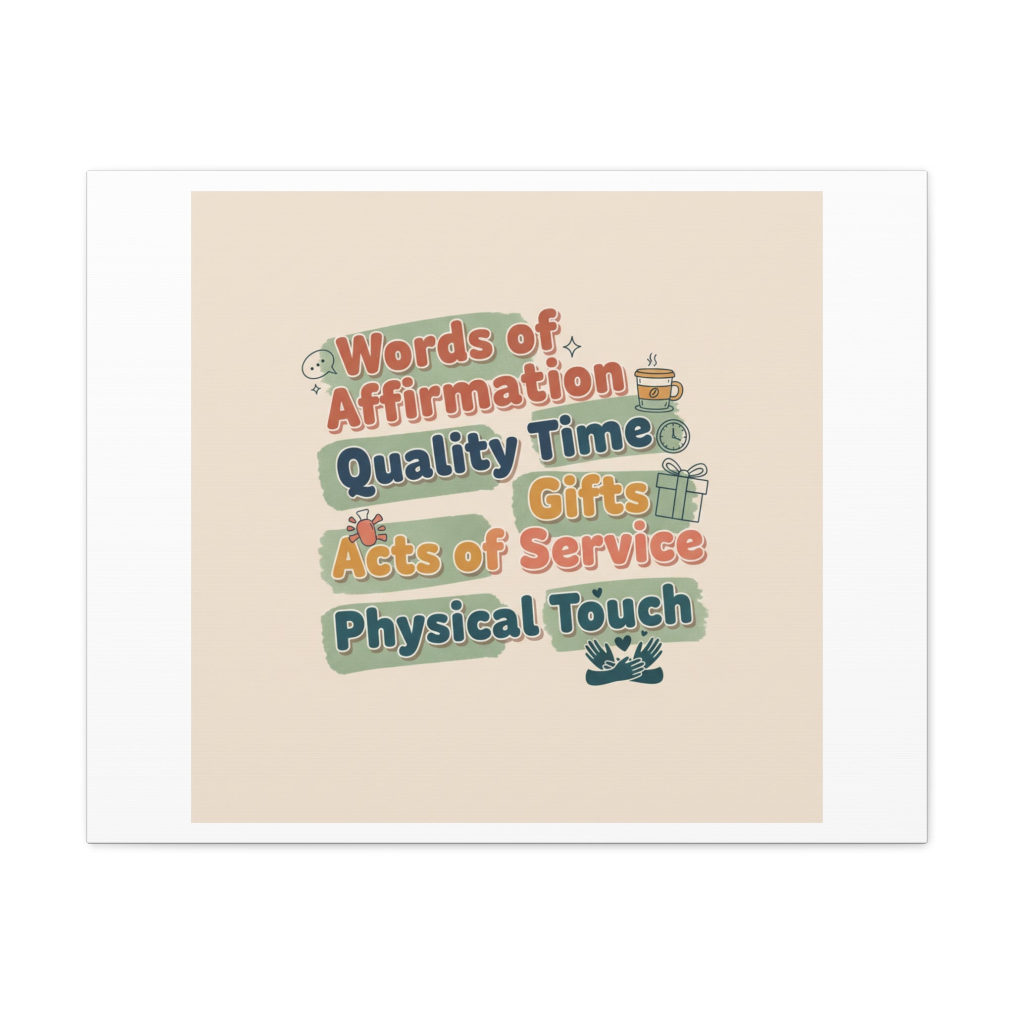 Love Languages List Matte Canvas Wall Art | love language meme, relationship humor