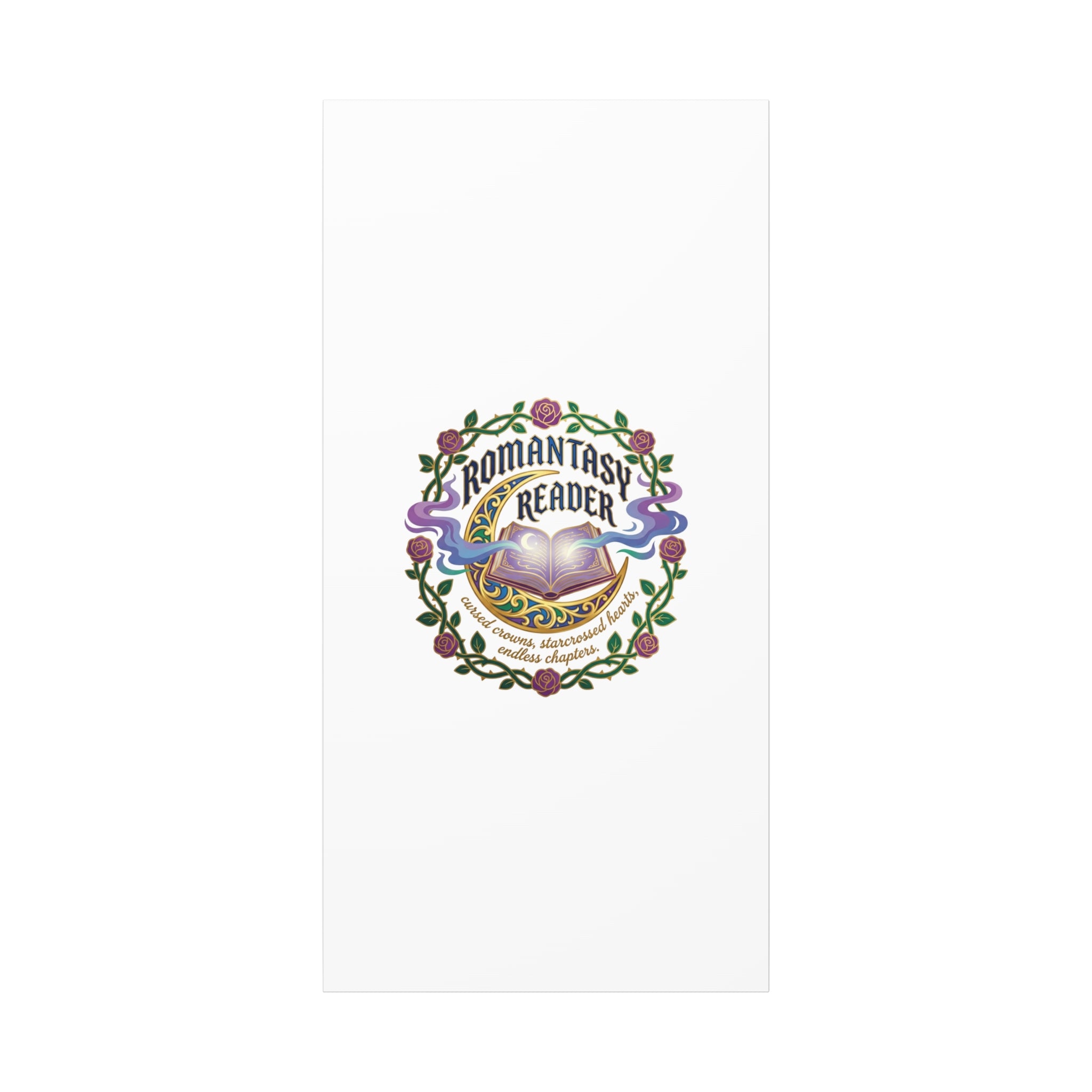 Romantasy Reader Canvas Print | enchanted bookish celestial gothic