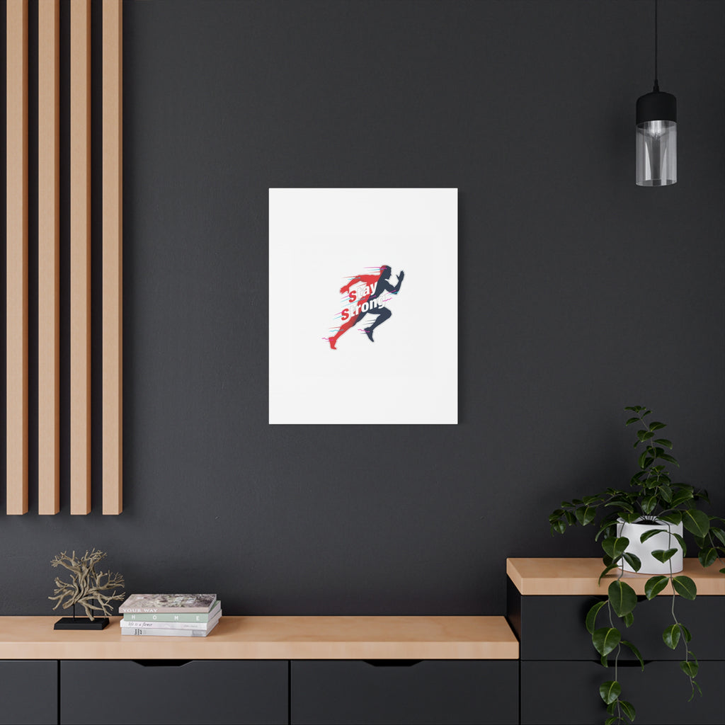 Stay Strong Runner Canvas | Fitness Motivation, Gym Wall Art