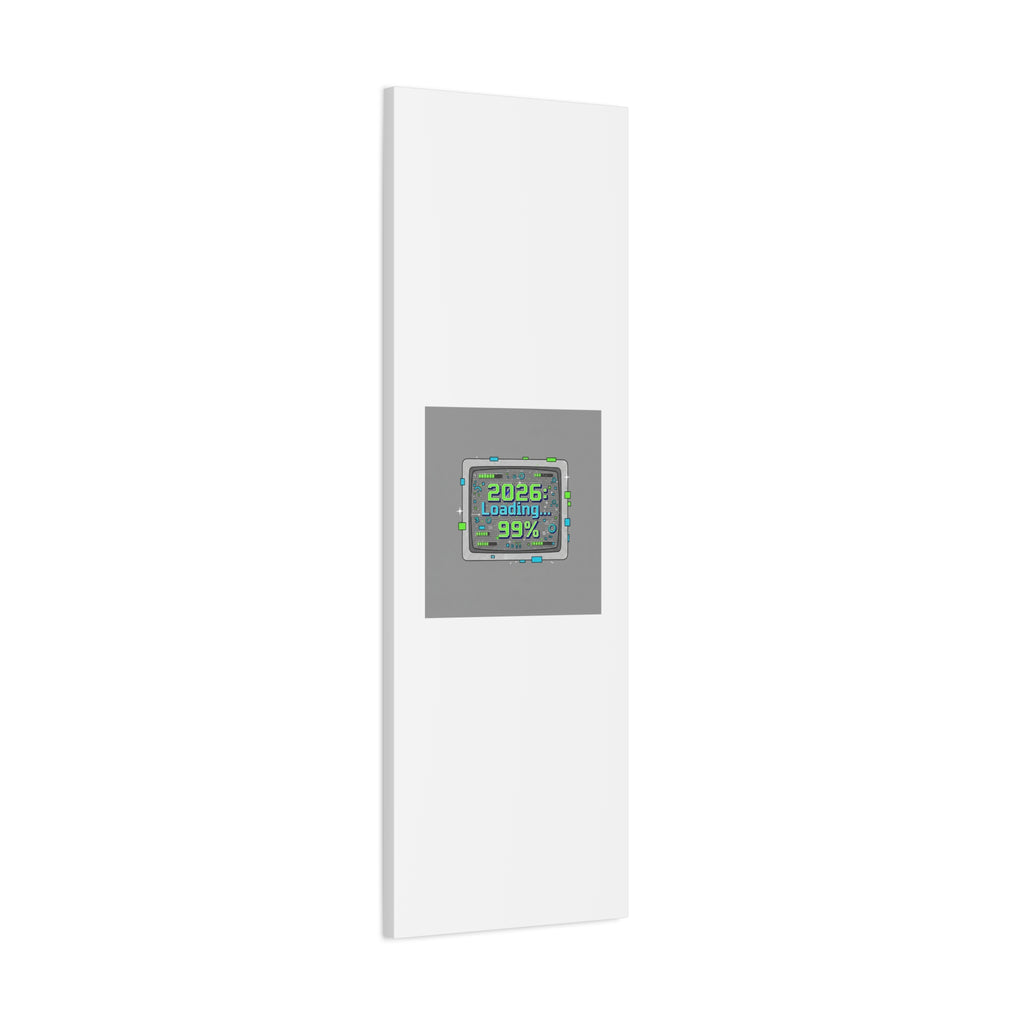 2026 Loading 99% Canvas | NYE countdown, retro system interface