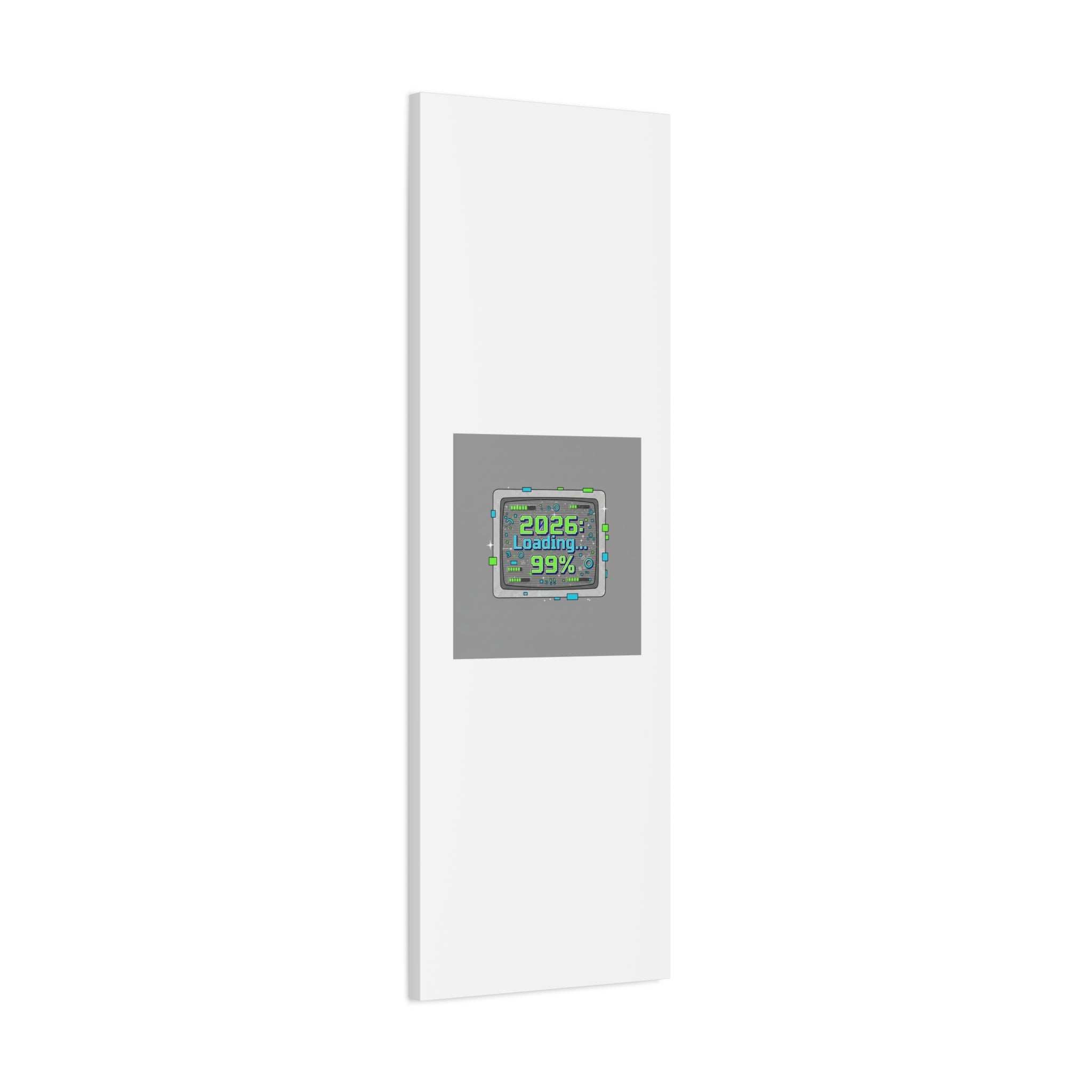 2026 Loading 99% Canvas | NYE countdown, retro system interface