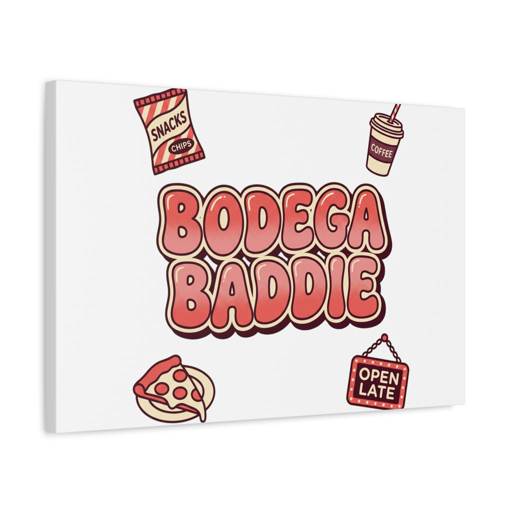 Bodega Baddie Matte Canvas, Stretched | NYC Y2K Corner Store Vibes