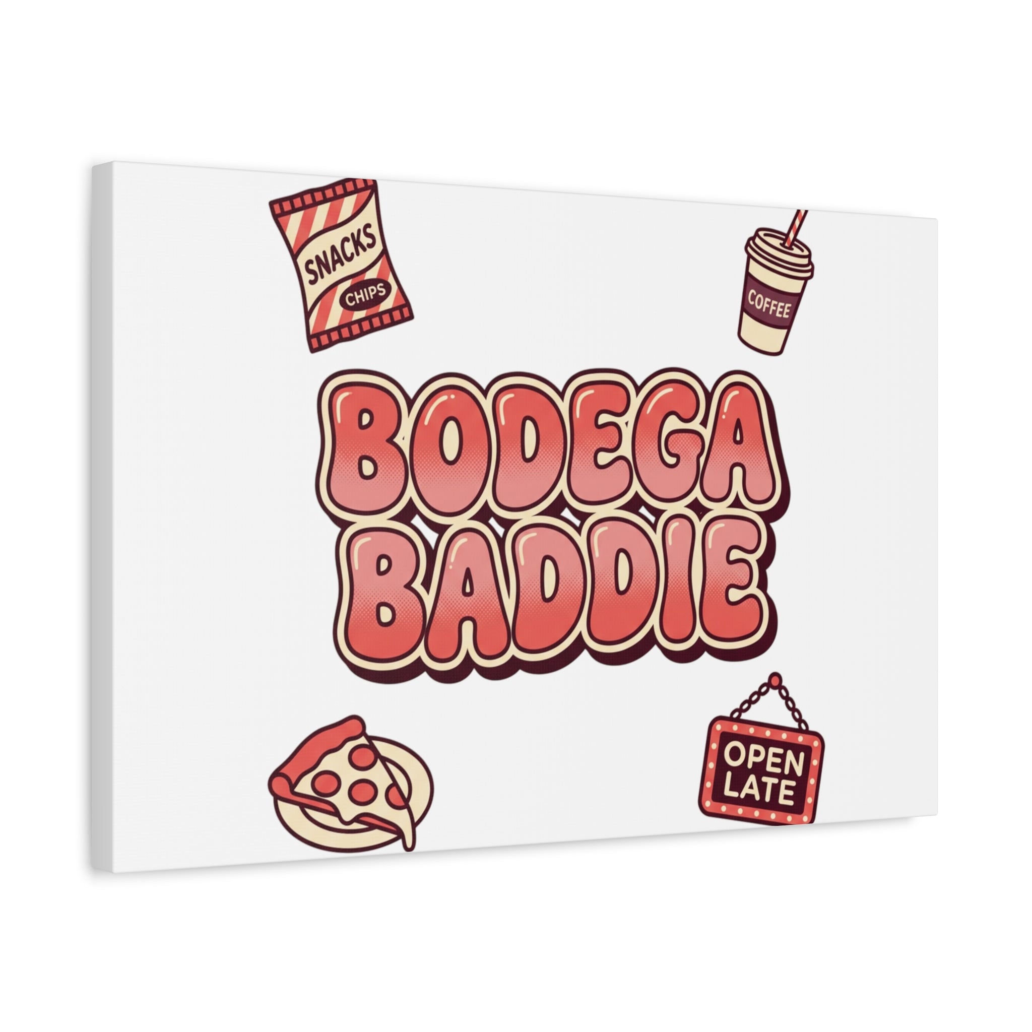 Bodega Baddie Matte Canvas, Stretched | NYC Y2K Corner Store Vibes