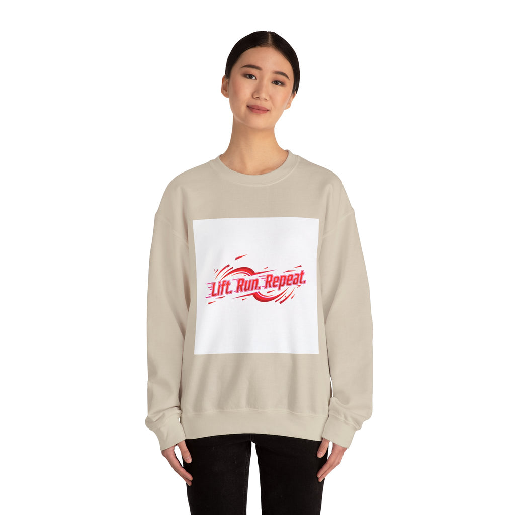 Lift. Run. Repeat. Sweatshirt | Fitness Shirt, Gym Motivation Activewear