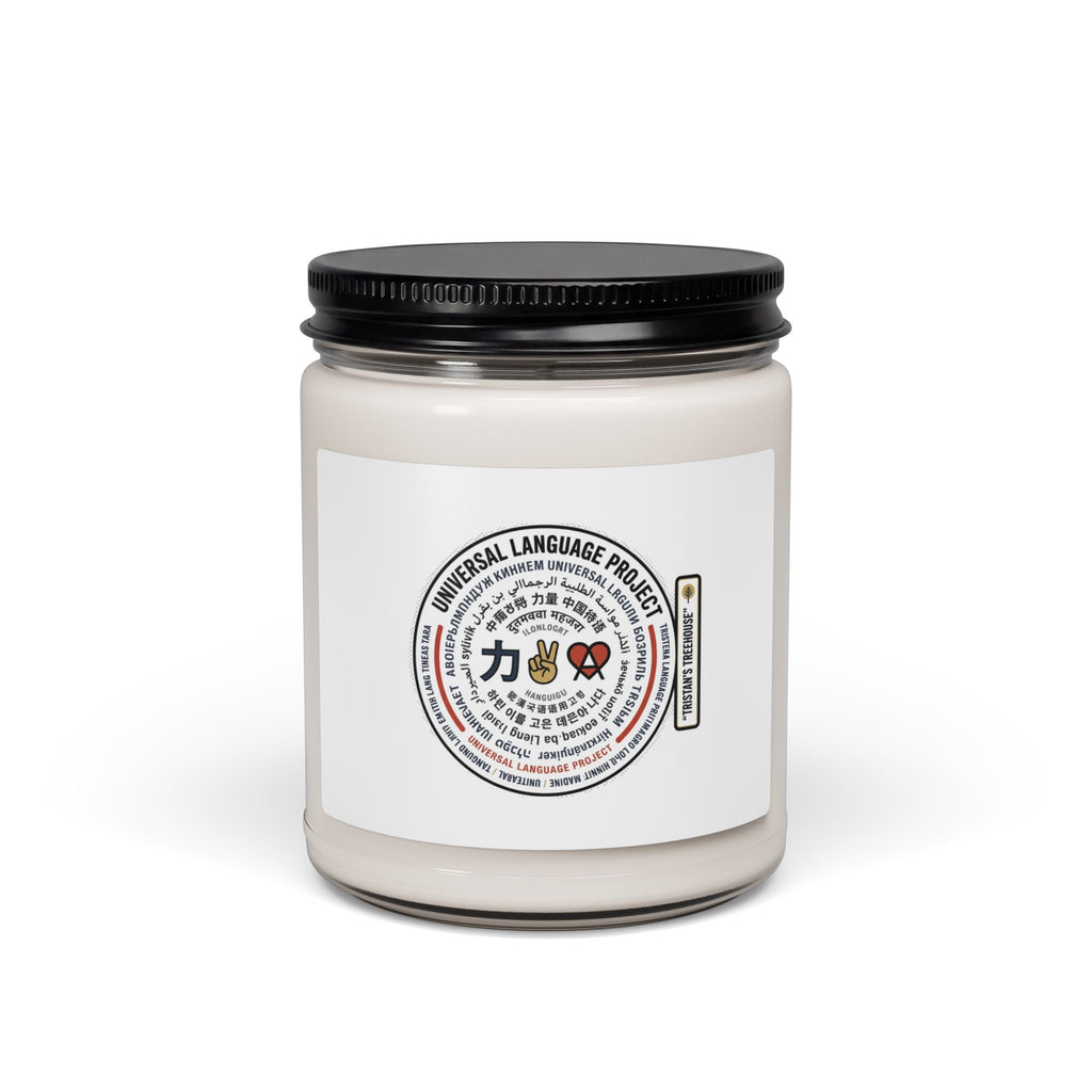 Scented Soy Candle — Universal Language: Love/Joy/Peace Multi-Script 9oz