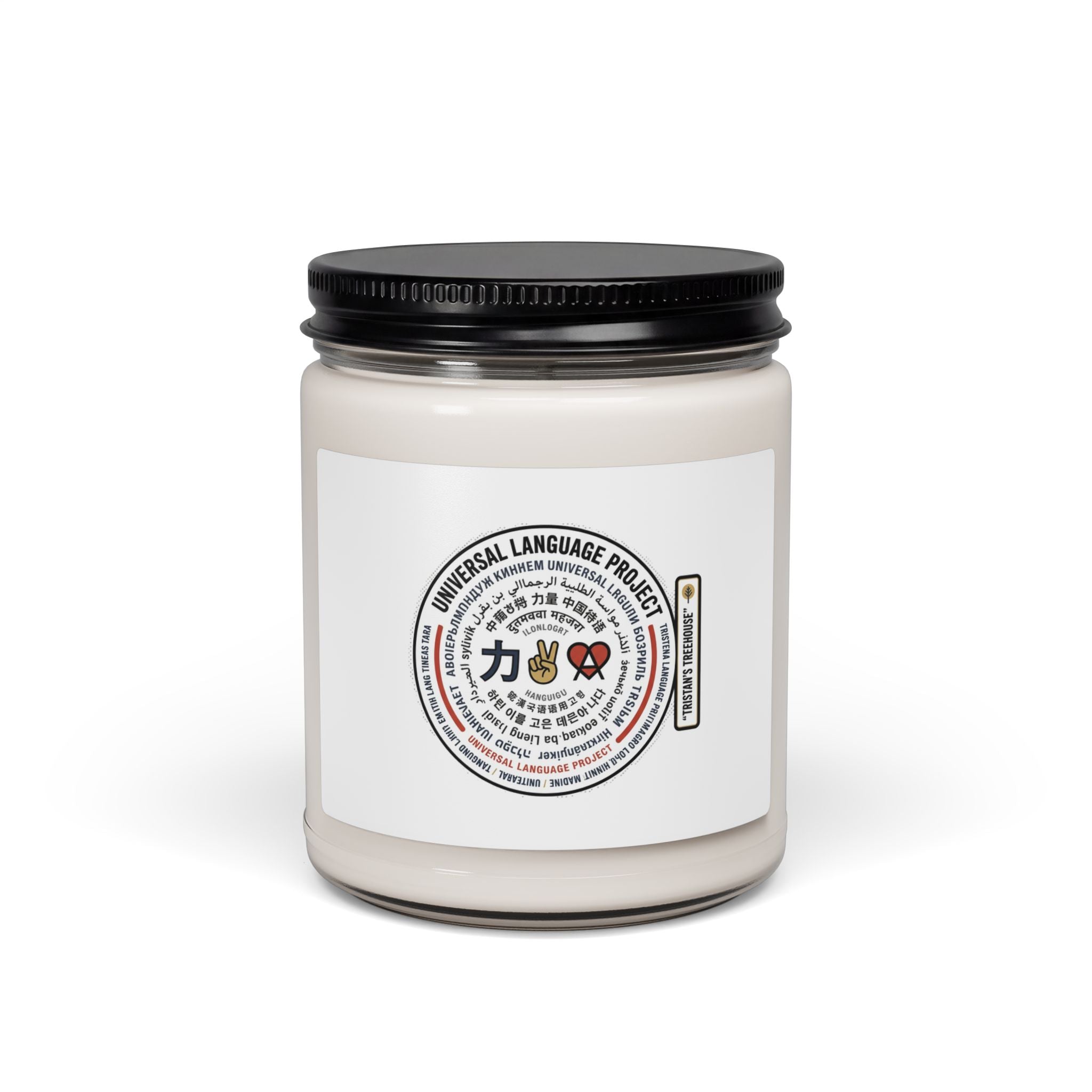 Scented Soy Candle — Universal Language: Love/Joy/Peace Multi-Script 9oz