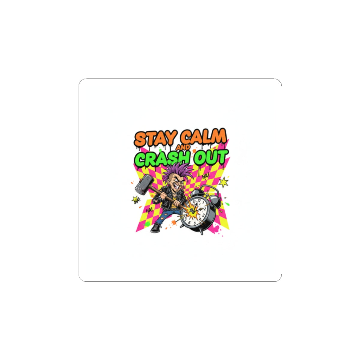 Crash Out Sticker | meltdown sticker, high stress design