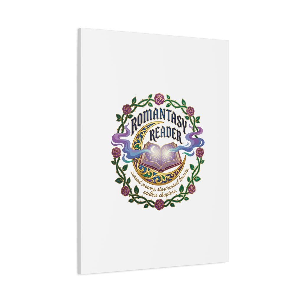 Romantasy Reader Canvas Print | enchanted bookish celestial gothic