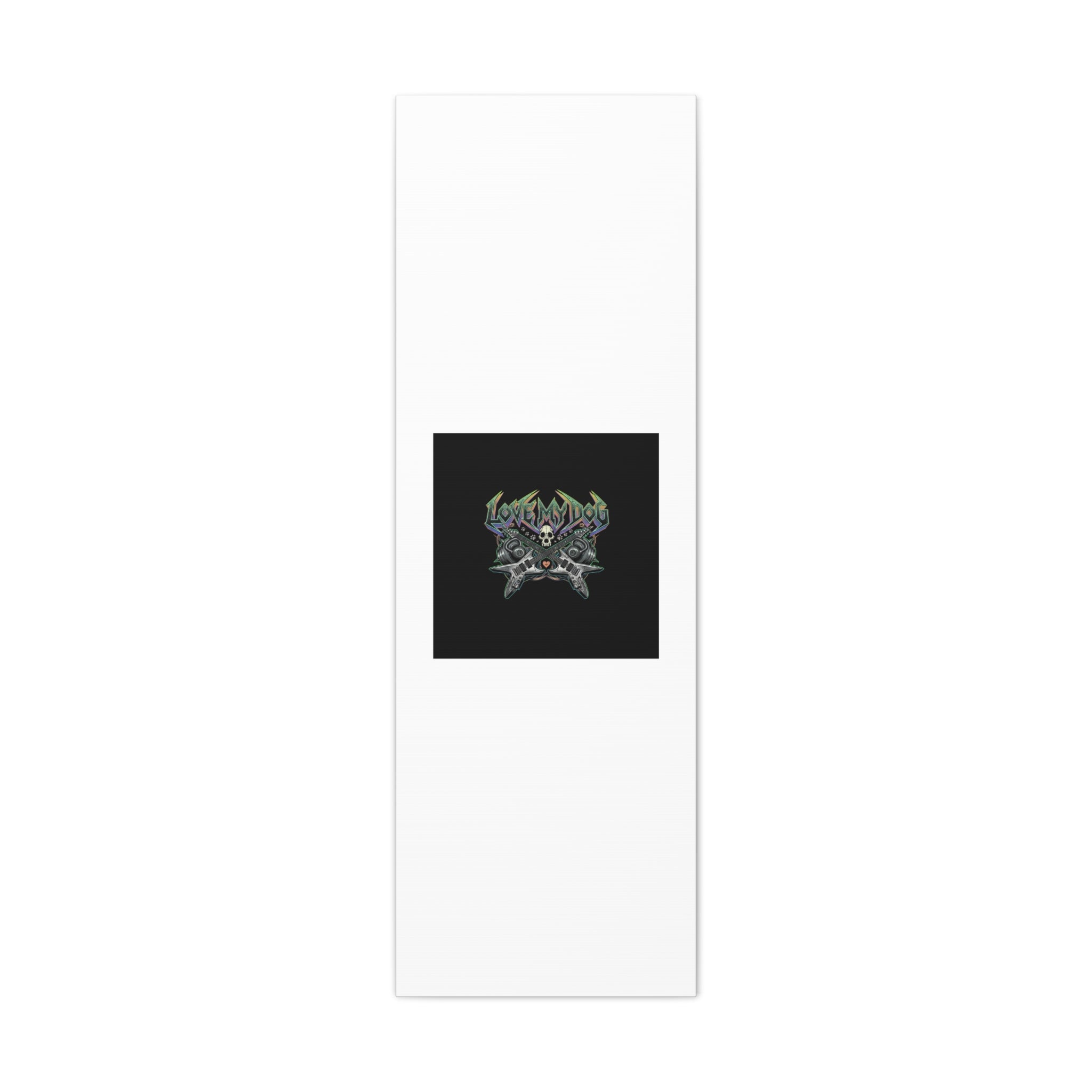 Love My Dog metal font Canvas | gothic wellness quote, edgy self-care merch