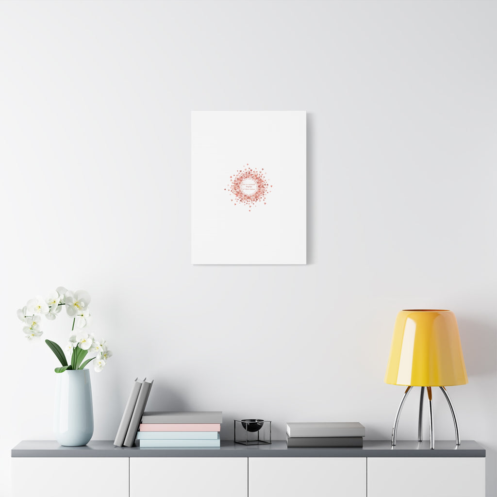 Tiny Heart Confetti Canvas | Matte Stretched Wall Art